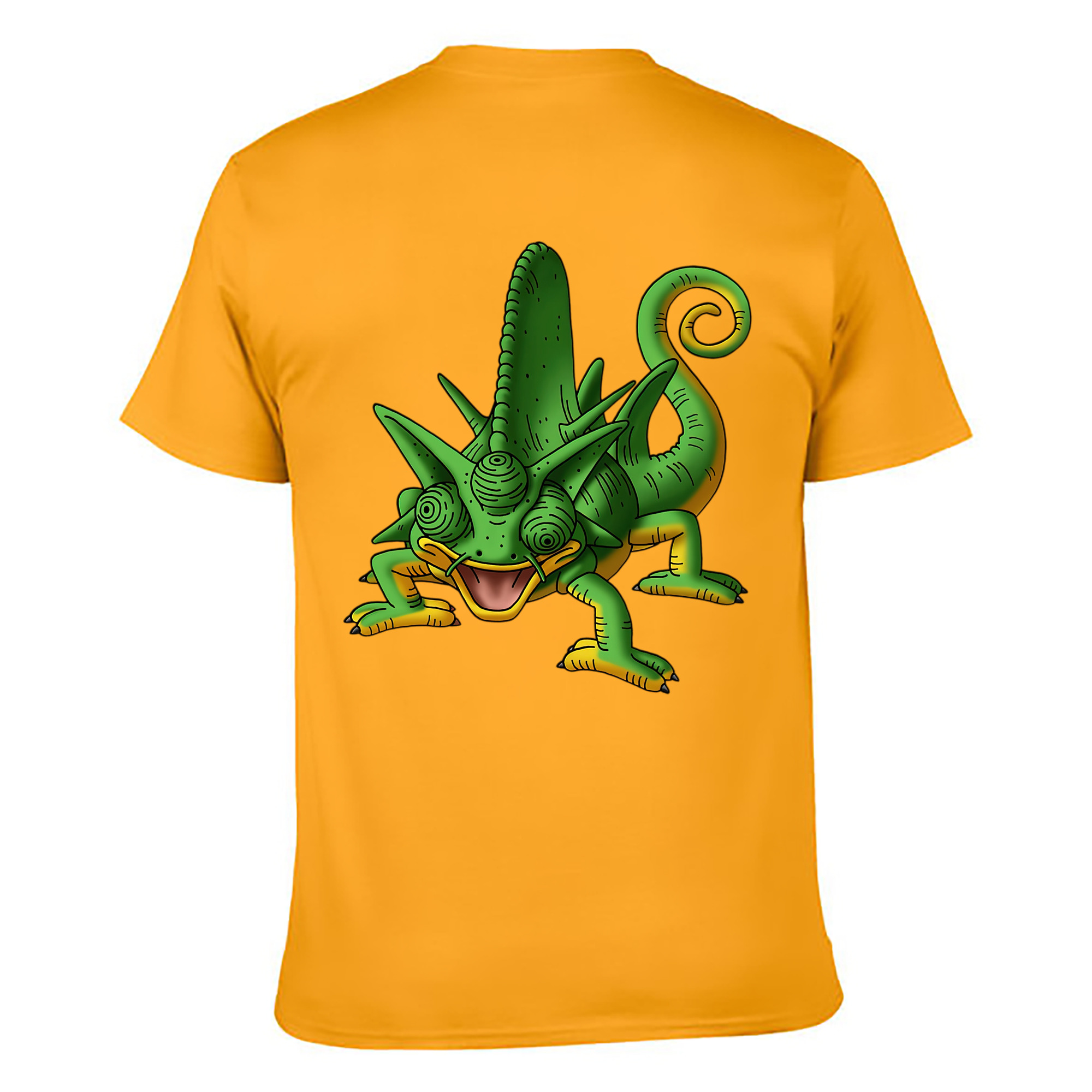 （画像用） ドラゴンクエスト Doragon Kuesuto Dragon Quest 綿100％ メンズ半袖Tシャツ（バックプリント） 通気性