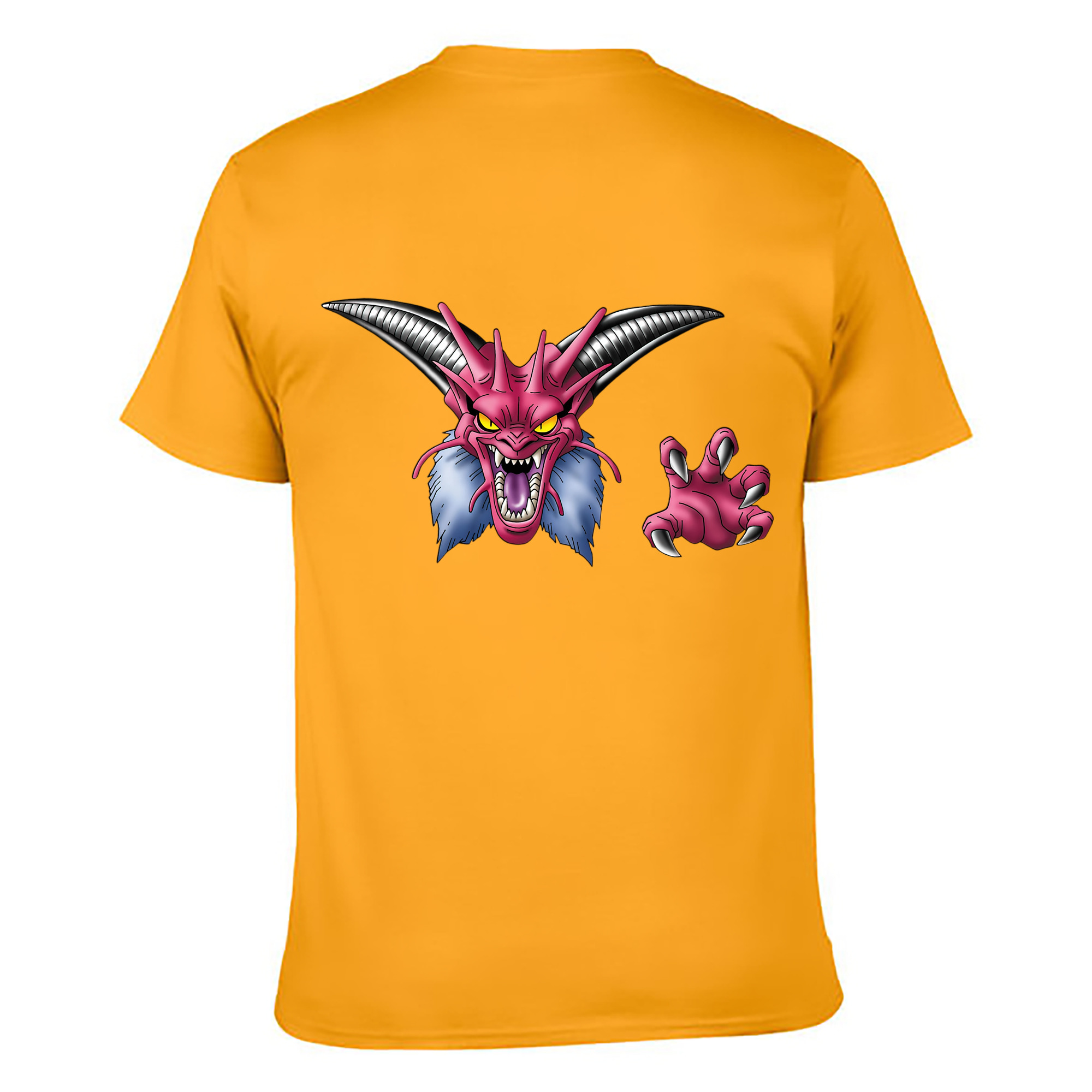 （画像用） ドラゴンクエスト Doragon Kuesuto Dragon Quest 綿100％ メンズ半袖Tシャツ（バックプリント） 通気性