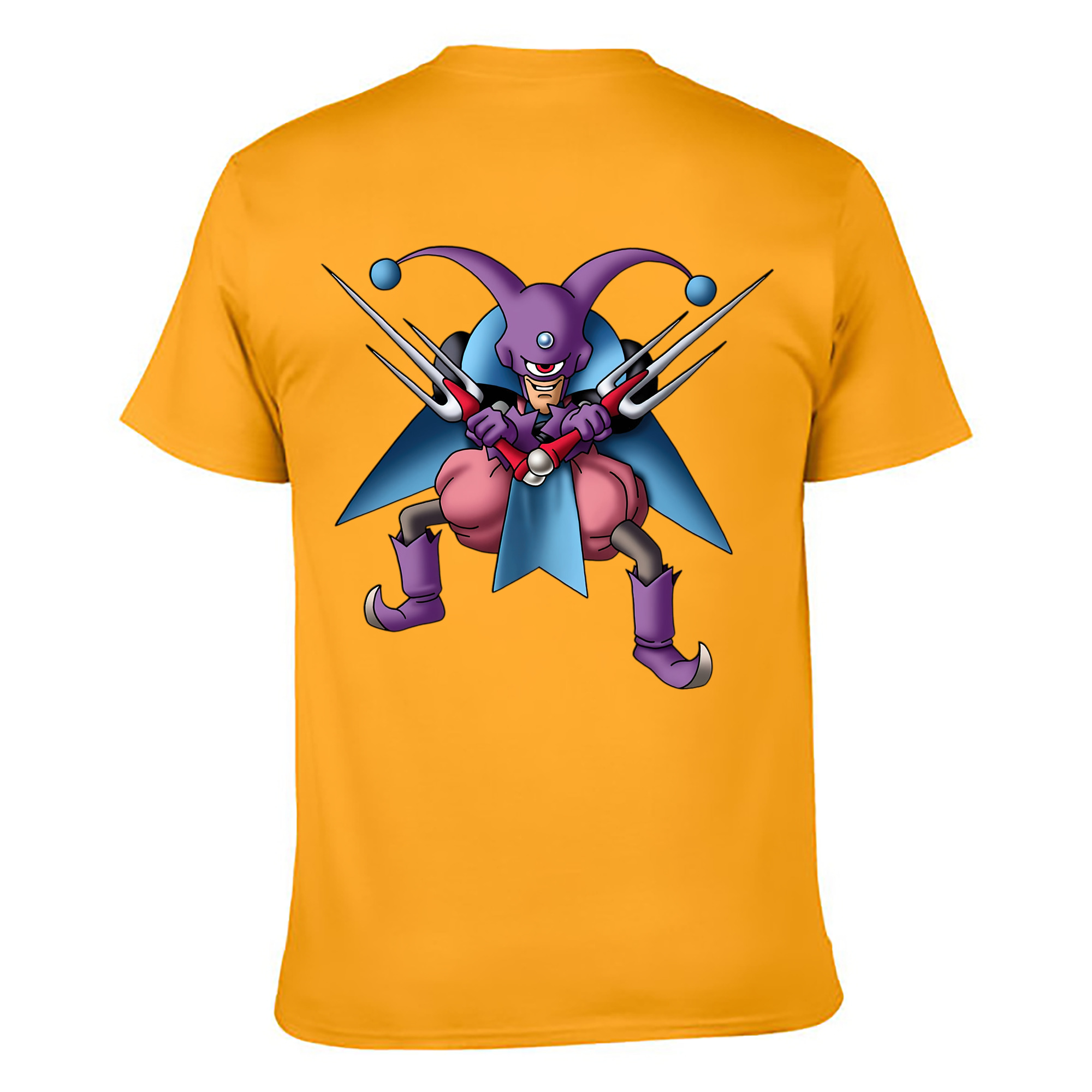 （画像用） ドラゴンクエスト Doragon Kuesuto Dragon Quest 綿100％ メンズ半袖Tシャツ（バックプリント） 通気性