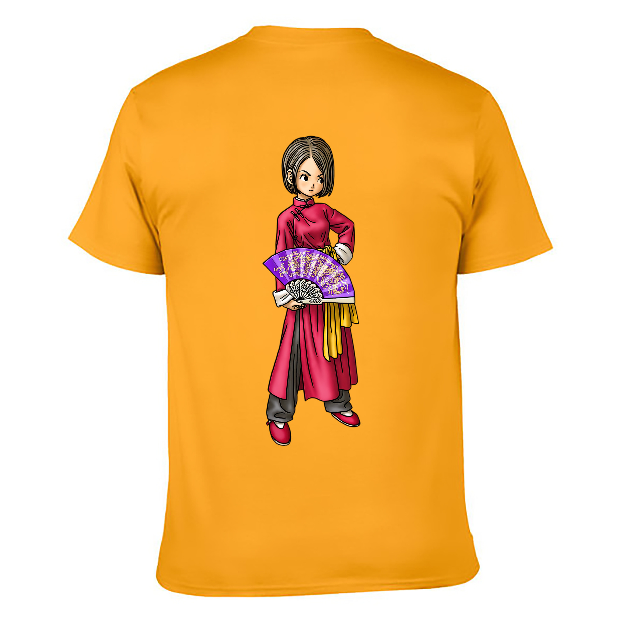 （画像用） ドラゴンクエスト Doragon Kuesuto Dragon Quest 綿100％ メンズ半袖Tシャツ（バックプリント） 通気性