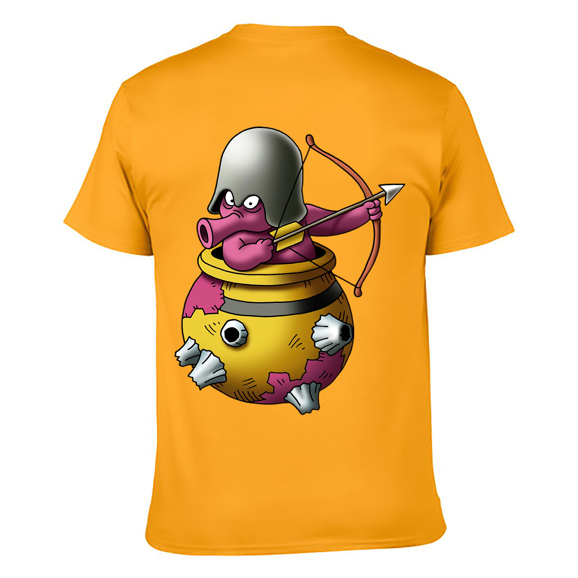 （画像用） ドラゴンクエスト Doragon Kuesuto Dragon Quest 綿100％ メンズ半袖Tシャツ（バックプリント） 通気性