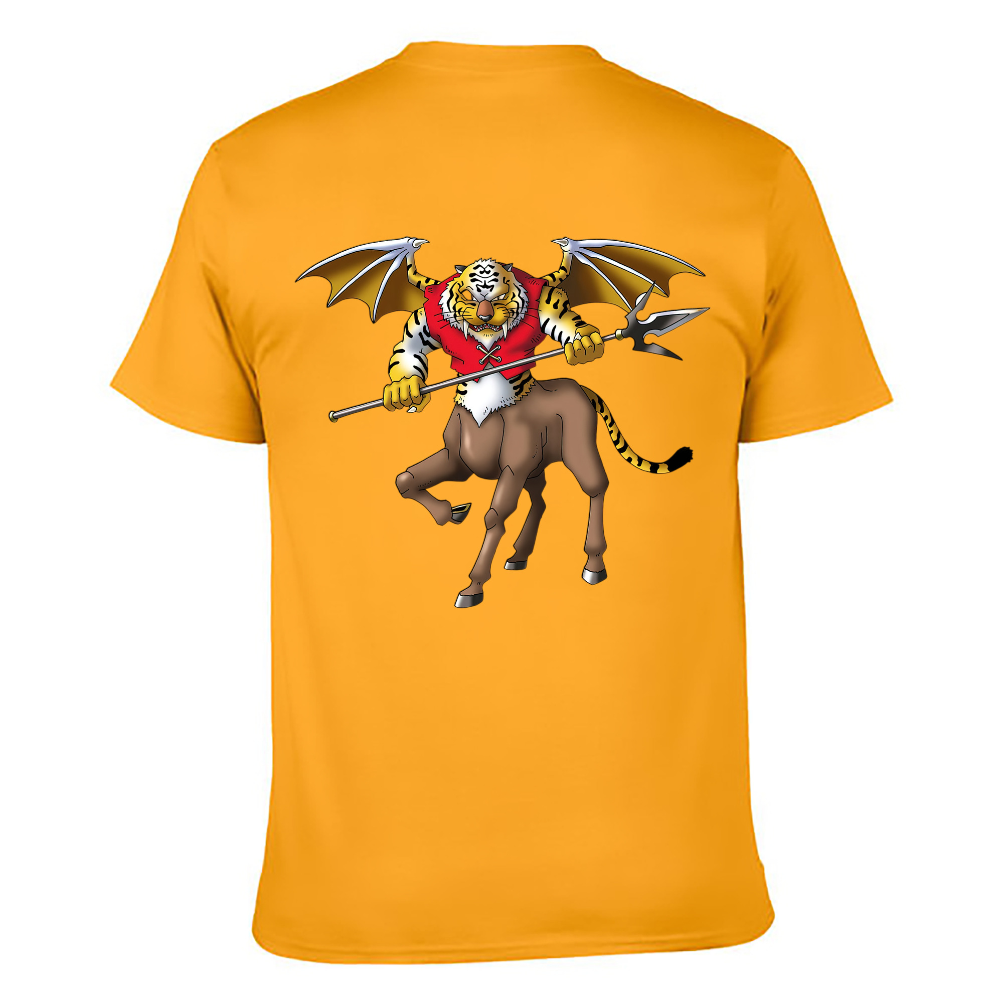 （画像用） ドラゴンクエスト Doragon Kuesuto Dragon Quest 綿100％ メンズ半袖Tシャツ（バックプリント） 通気性