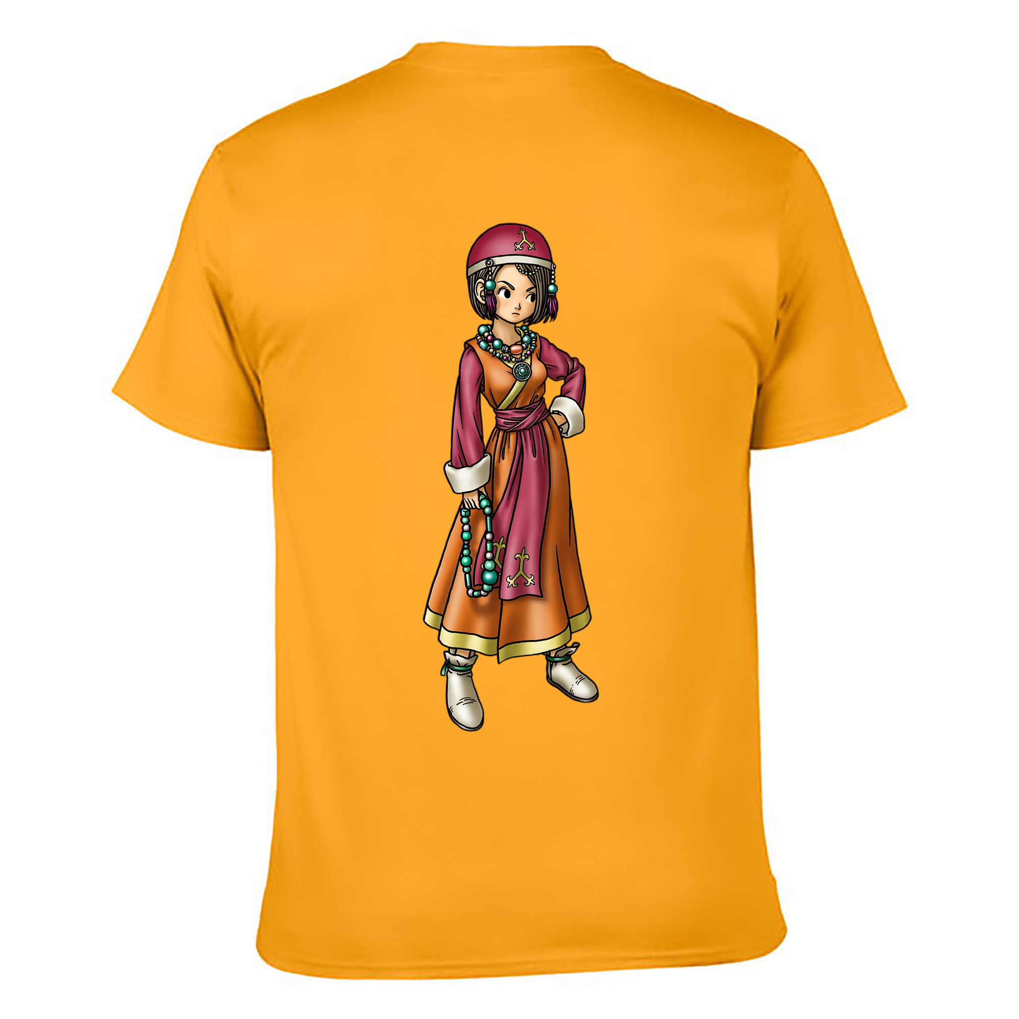 （画像用） ドラゴンクエスト Doragon Kuesuto Dragon Quest 綿100％ メンズ半袖Tシャツ（バックプリント） 通気性