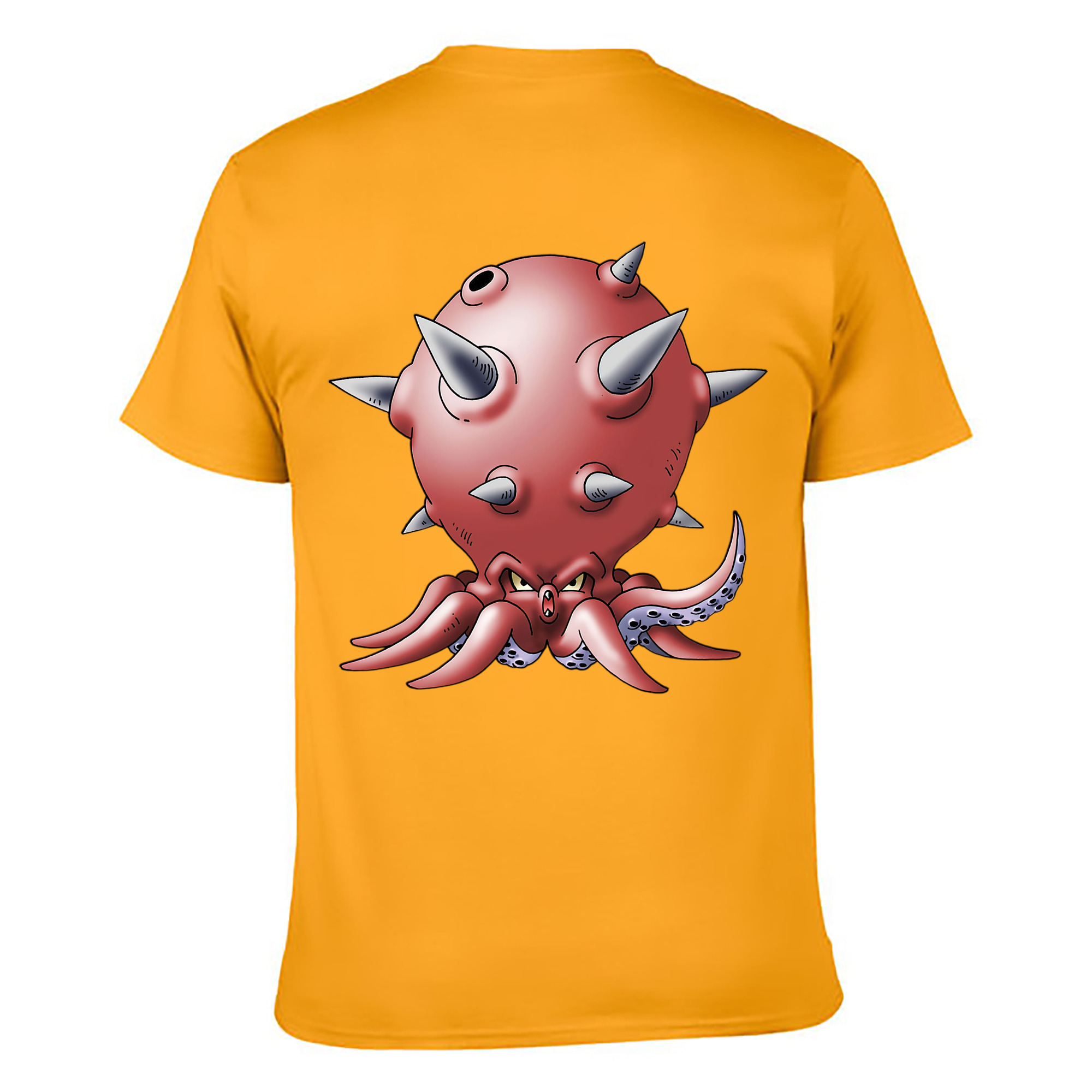 （画像用） ドラゴンクエスト Doragon Kuesuto Dragon Quest 綿100％ メンズ半袖Tシャツ（バックプリント） 通気性