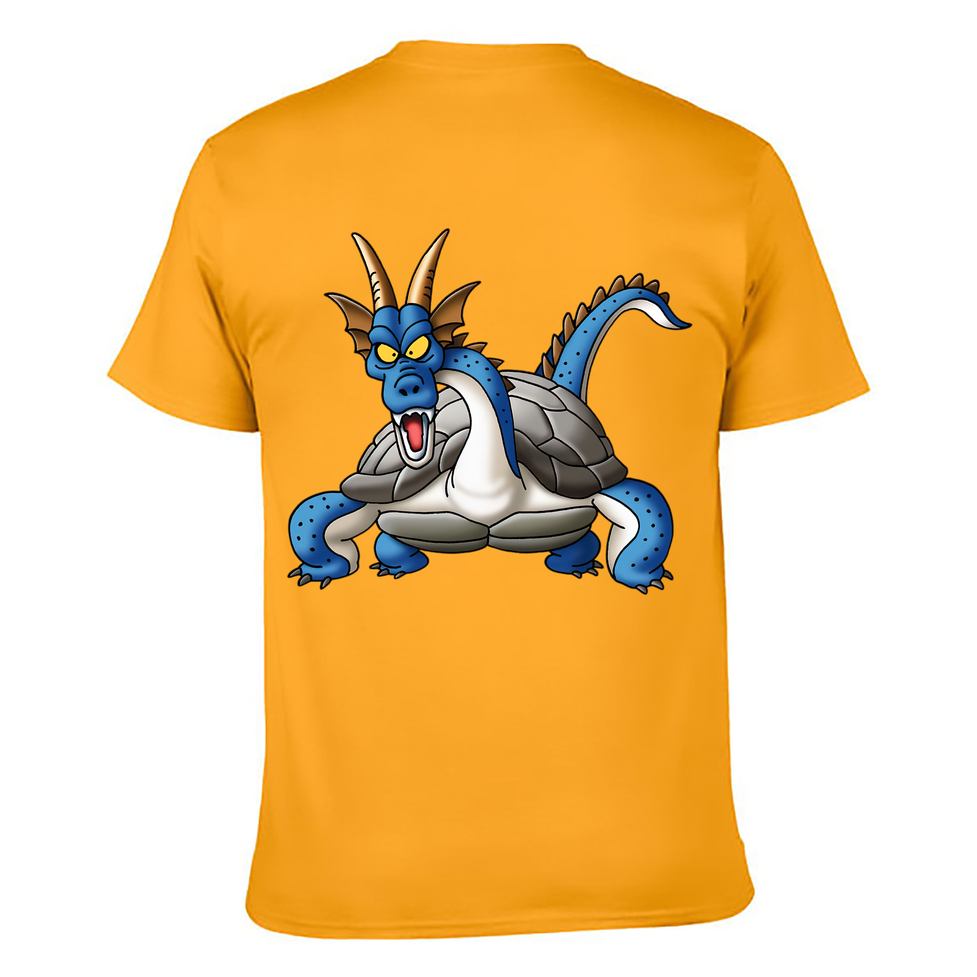 （画像用） ドラゴンクエスト Doragon Kuesuto Dragon Quest 綿100％ メンズ半袖Tシャツ（バックプリント） 通気性