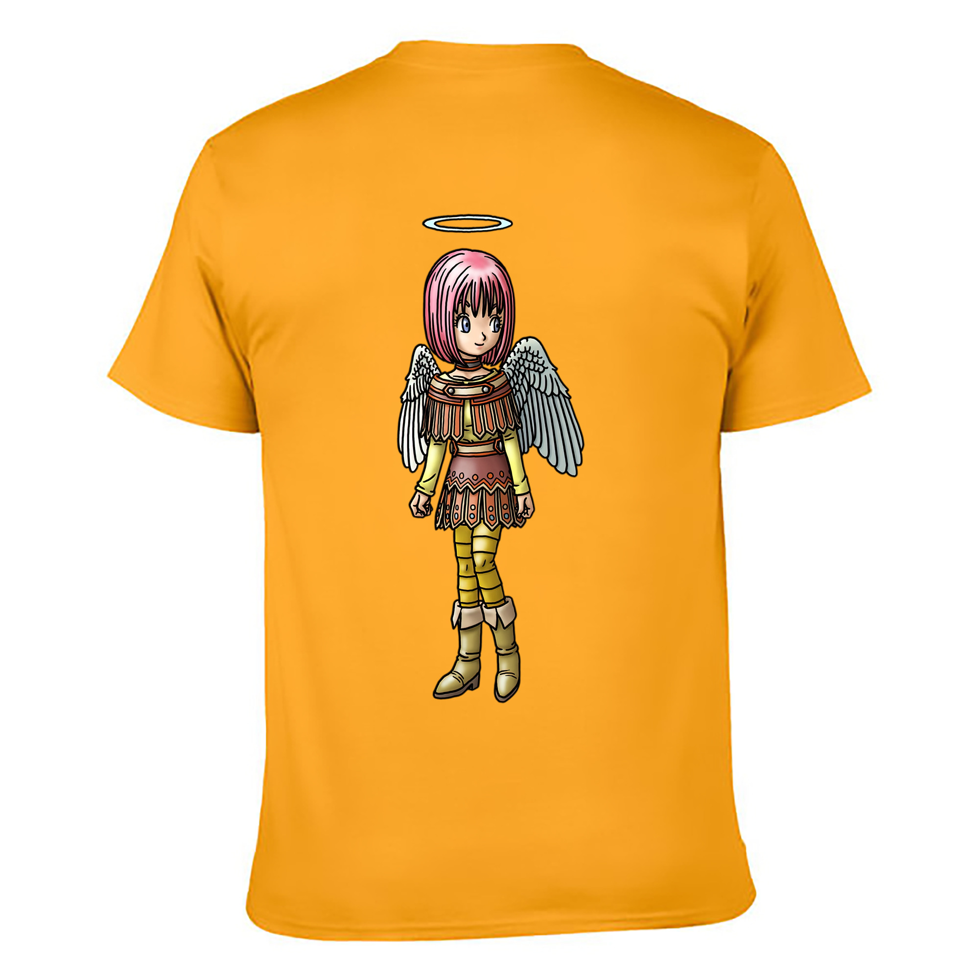 （画像用） ドラゴンクエスト Doragon Kuesuto Dragon Quest 綿100％ メンズ半袖Tシャツ（バックプリント） 通気性