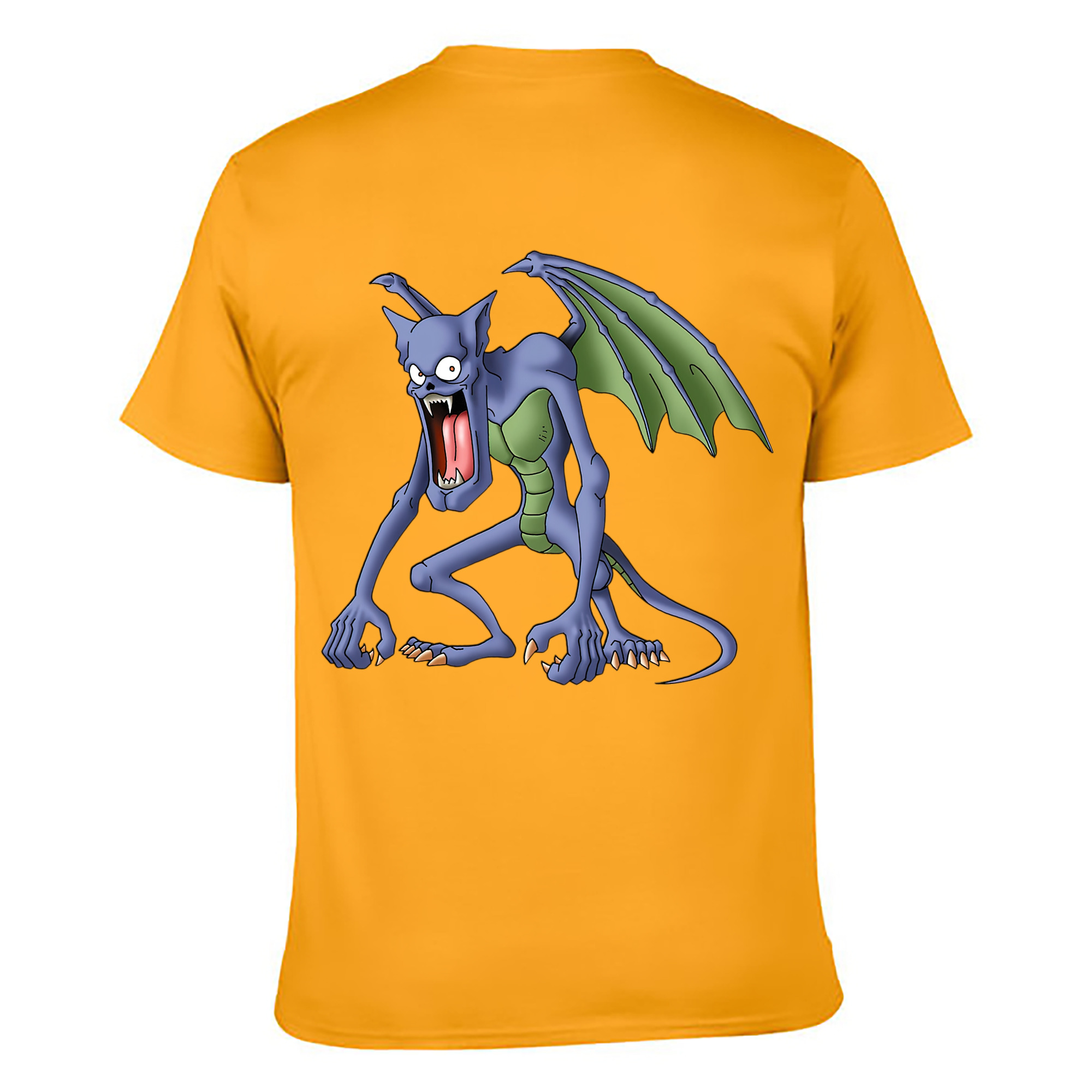 （画像用） ドラゴンクエスト Doragon Kuesuto Dragon Quest 綿100％ メンズ半袖Tシャツ（バックプリント） 通気性