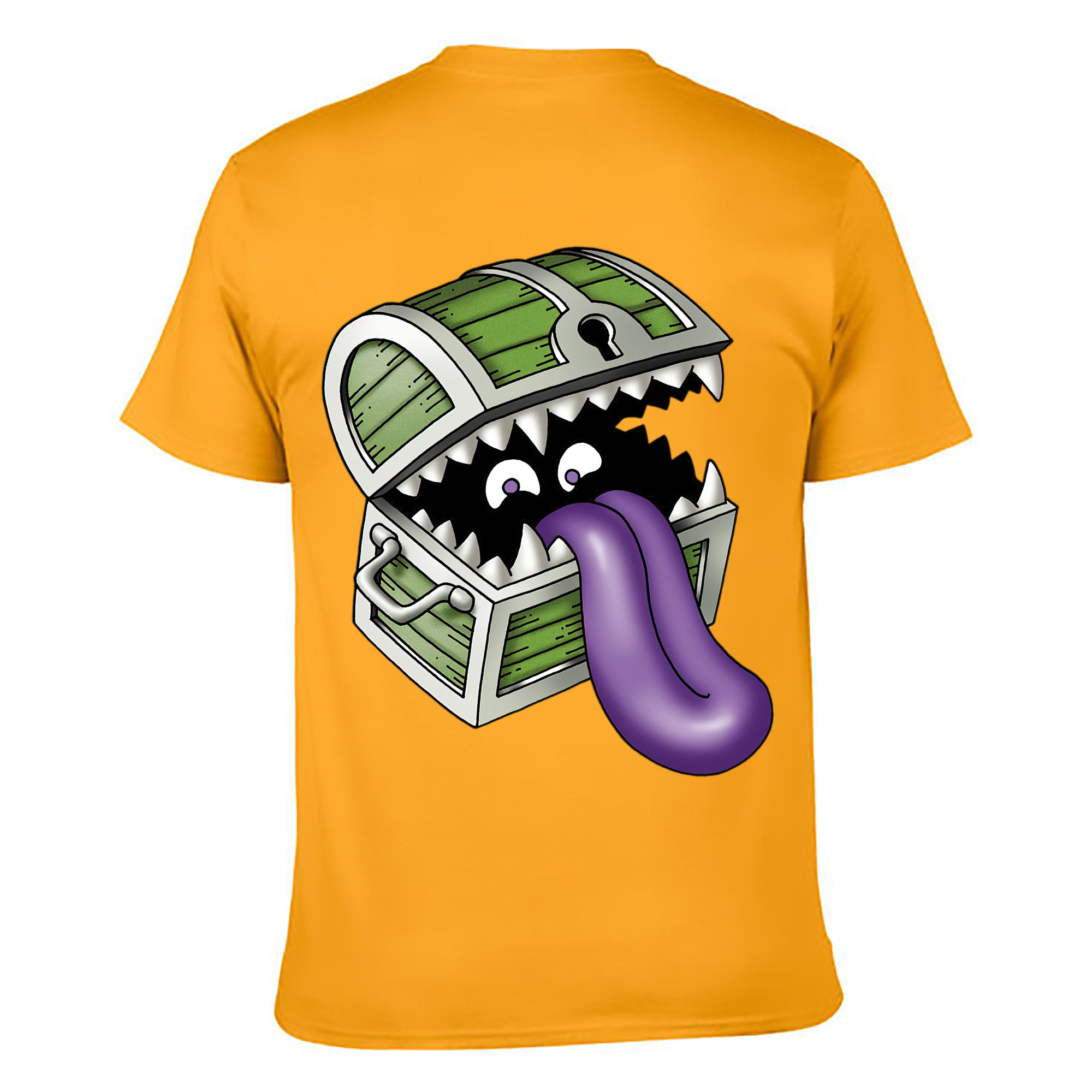 （画像用） ドラゴンクエスト Doragon Kuesuto Dragon Quest 綿100％ メンズ半袖Tシャツ（バックプリント） 通気性