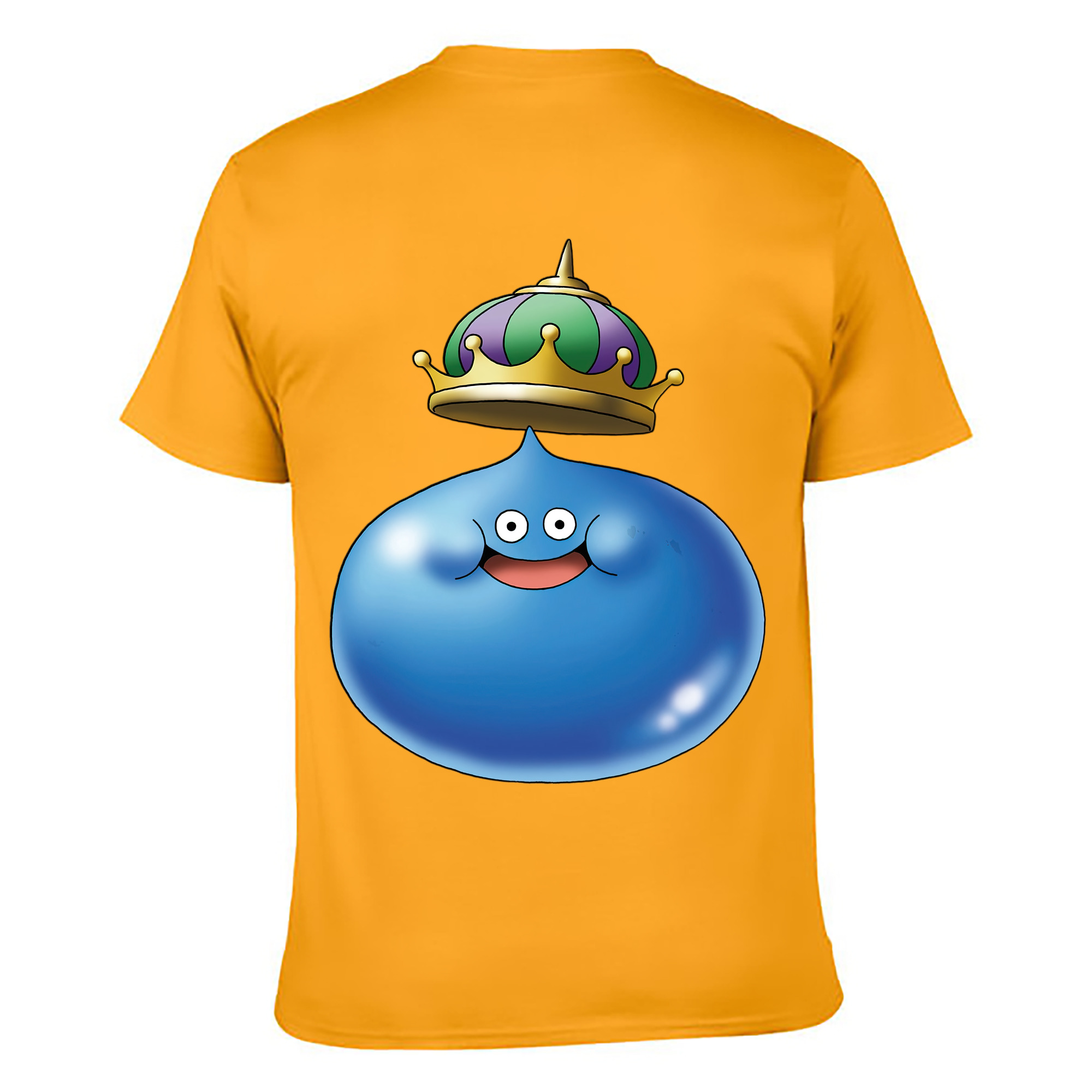 （画像用） ドラゴンクエスト Doragon Kuesuto Dragon Quest 綿100％ メンズ半袖Tシャツ（バックプリント） 通気性