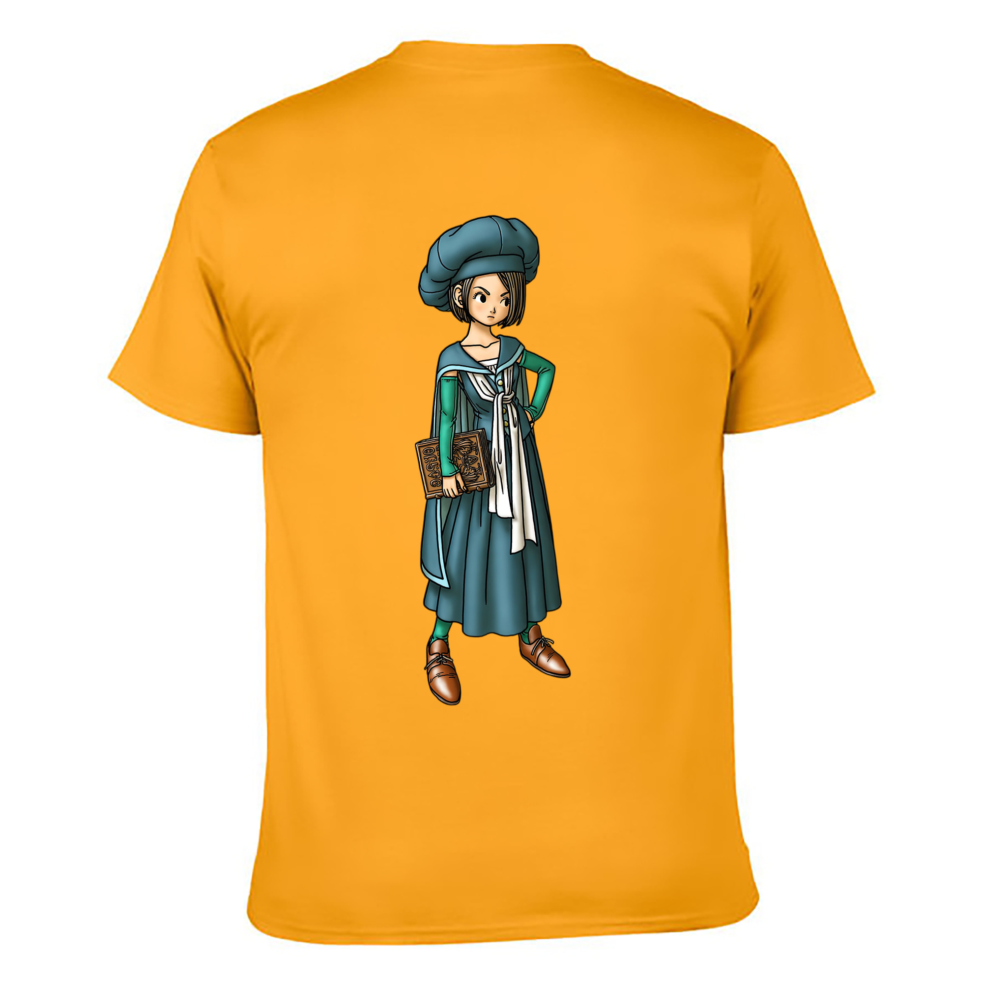 （画像用） ドラゴンクエスト Doragon Kuesuto Dragon Quest 綿100％ メンズ半袖Tシャツ（バックプリント） 通気性