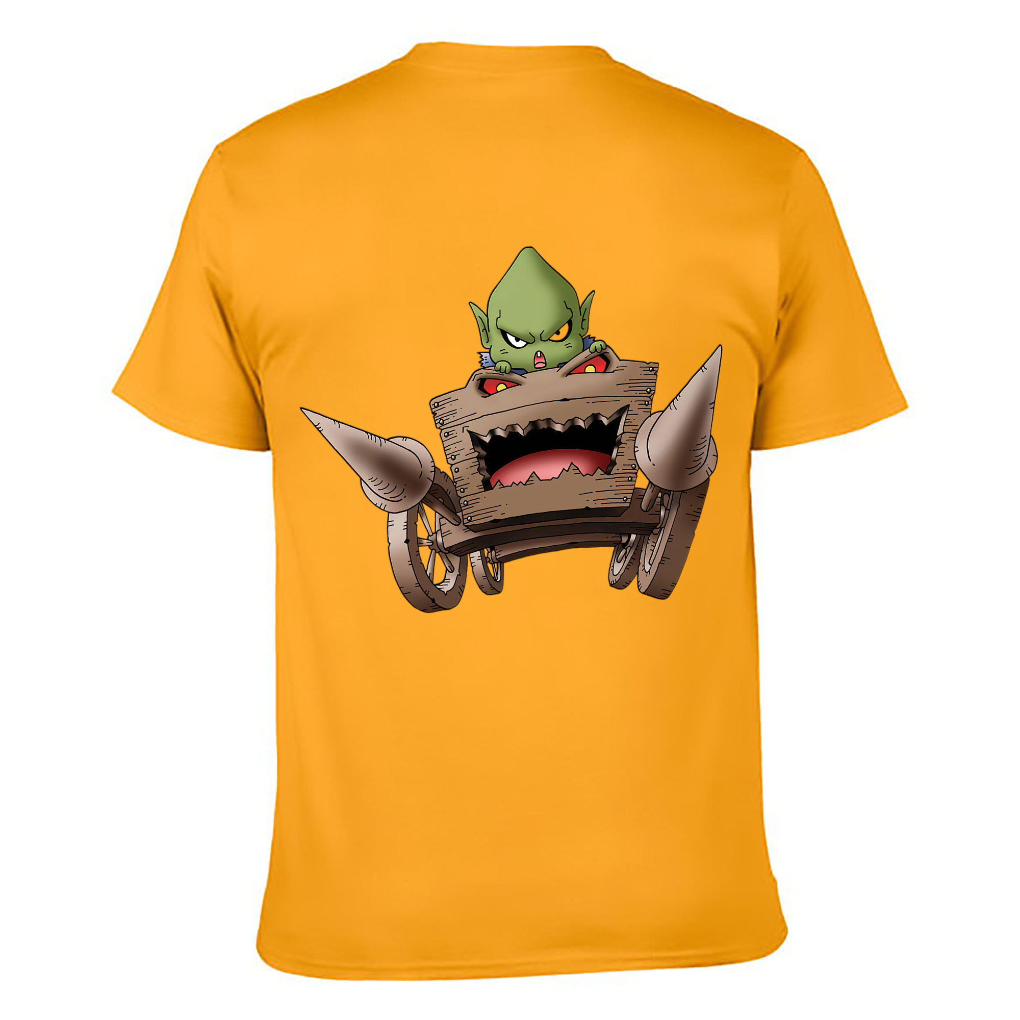 （画像用） ドラゴンクエスト Doragon Kuesuto Dragon Quest 綿100％ メンズ半袖Tシャツ（バックプリント） 通気性