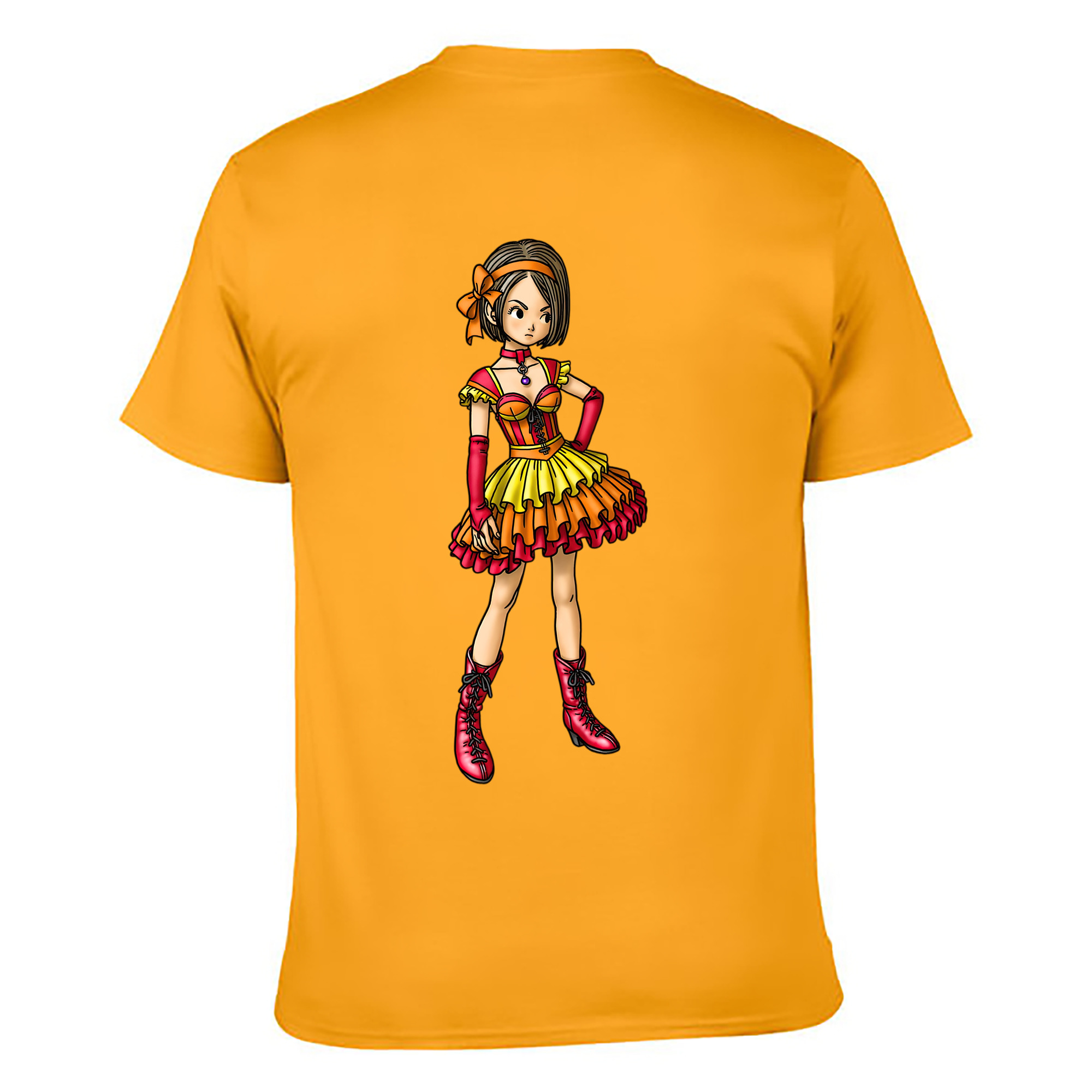 （画像用） ドラゴンクエスト Doragon Kuesuto Dragon Quest 綿100％ メンズ半袖Tシャツ（バックプリント） 通気性