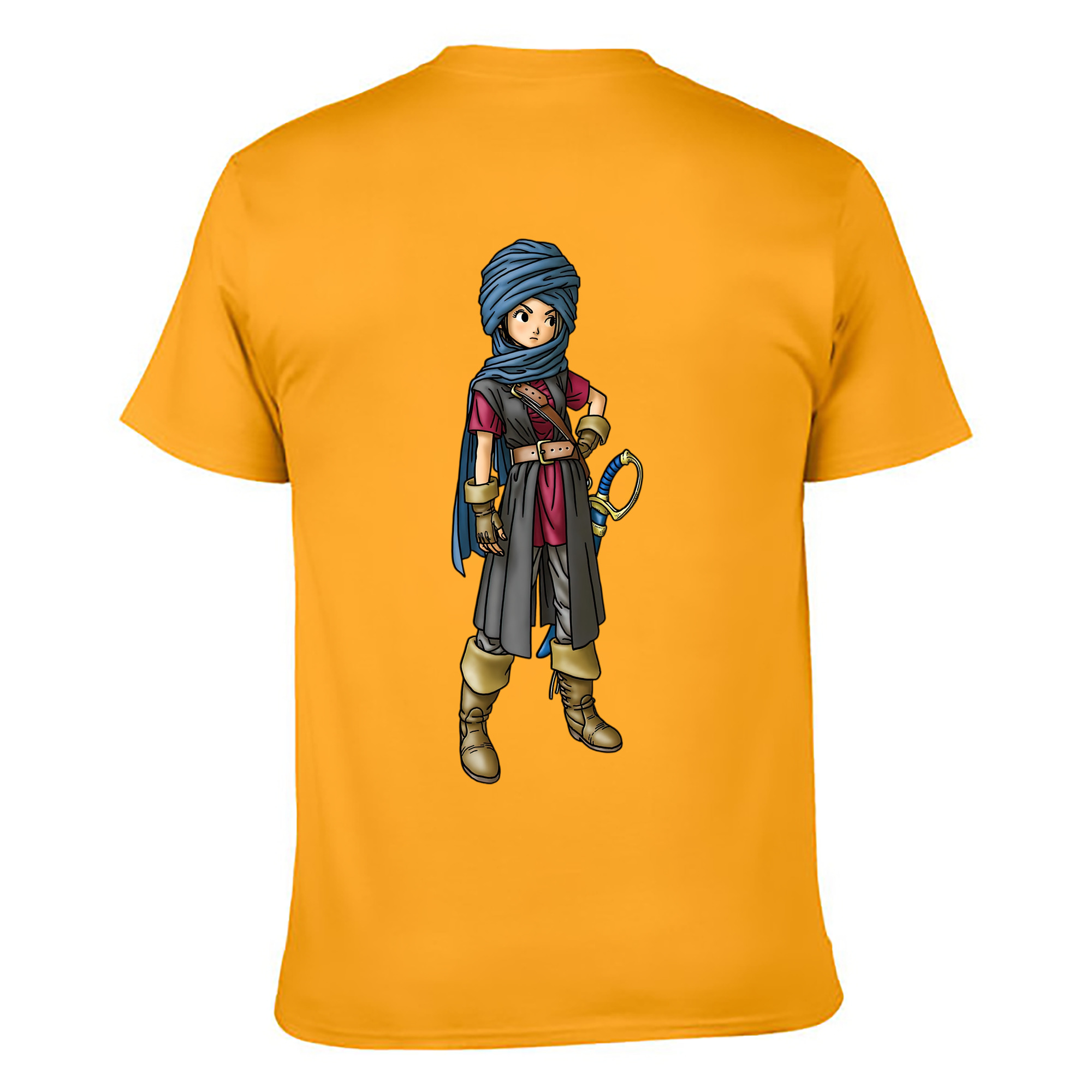 （画像用） ドラゴンクエスト Doragon Kuesuto Dragon Quest 綿100％ メンズ半袖Tシャツ（バックプリント） 通気性