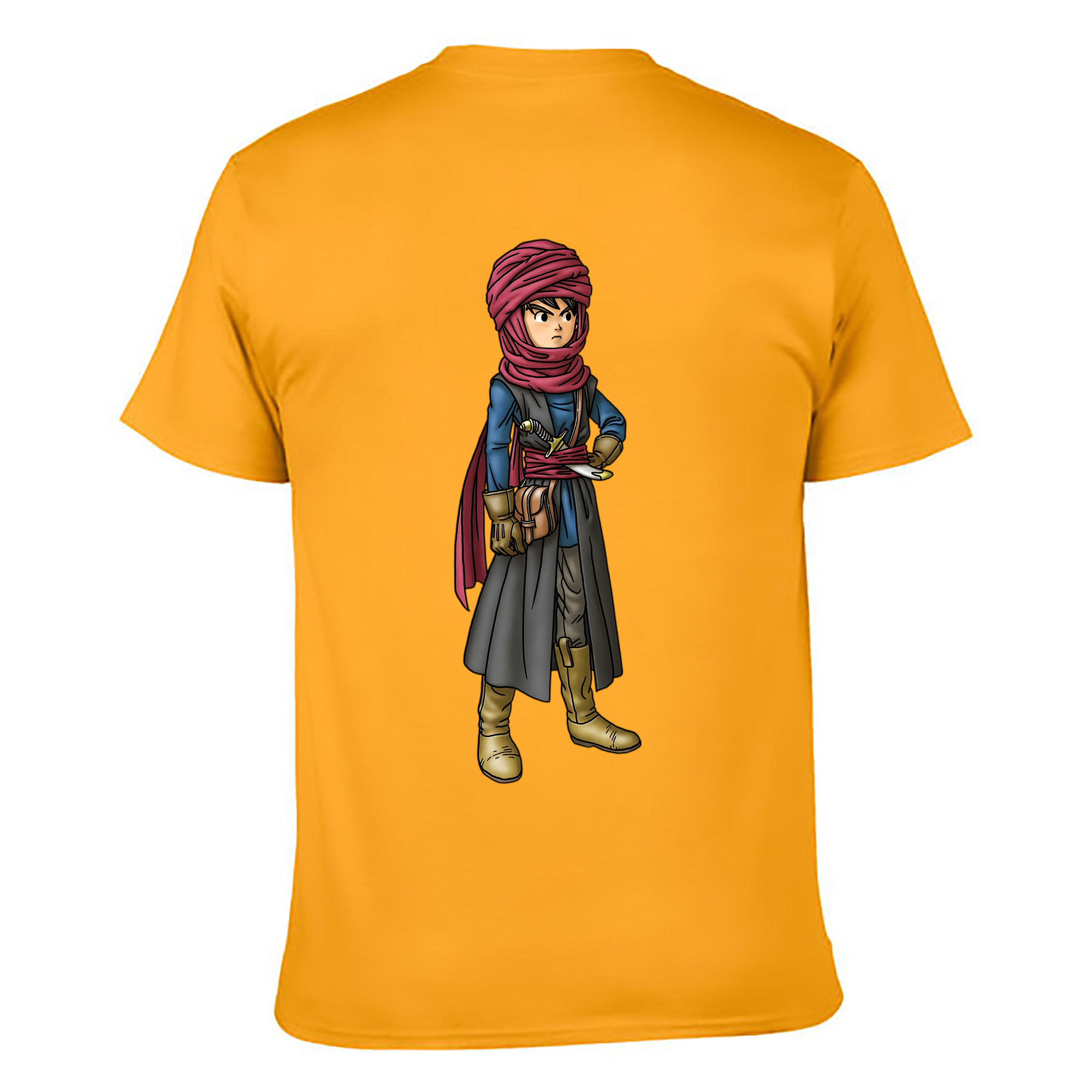 （画像用） ドラゴンクエスト Doragon Kuesuto Dragon Quest 綿100％ メンズ半袖Tシャツ（バックプリント） 通気性