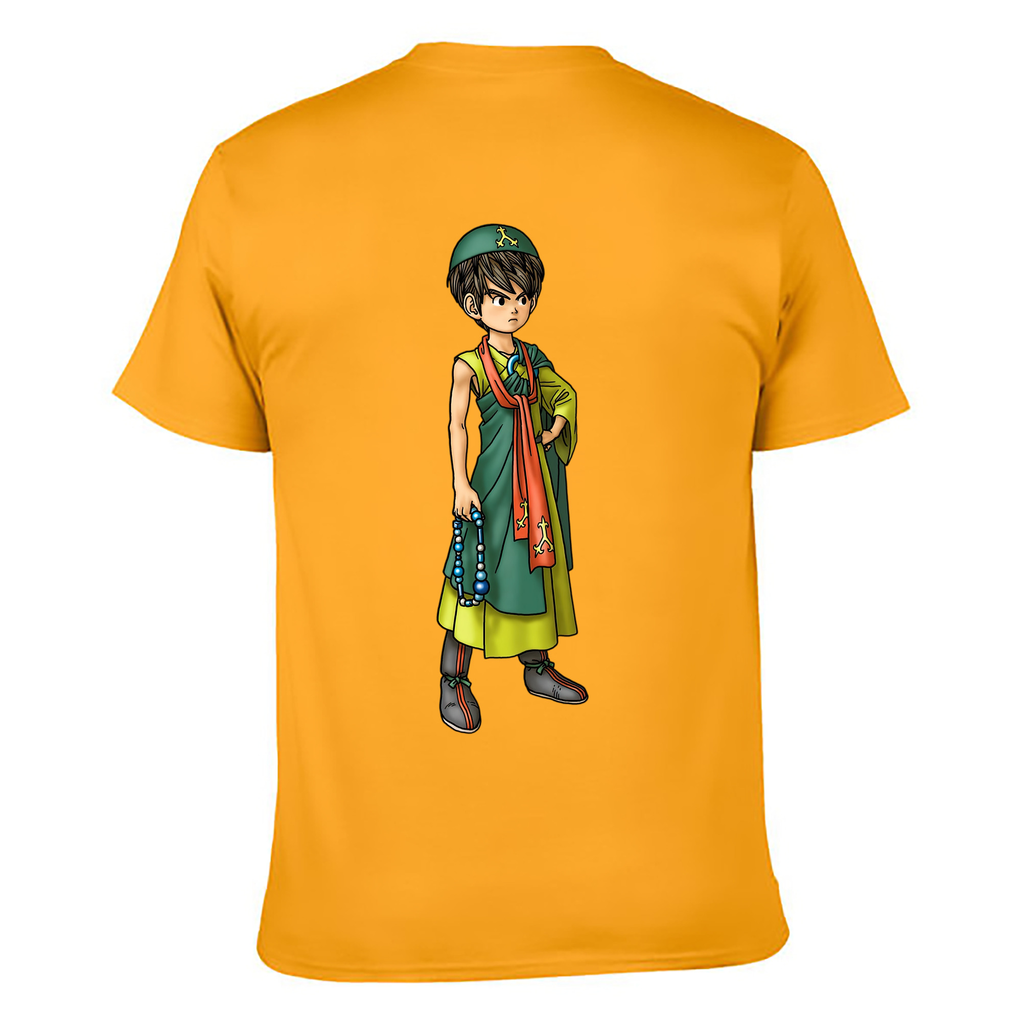 （画像用） ドラゴンクエスト Doragon Kuesuto Dragon Quest 綿100％ メンズ半袖Tシャツ（バックプリント） 通気性