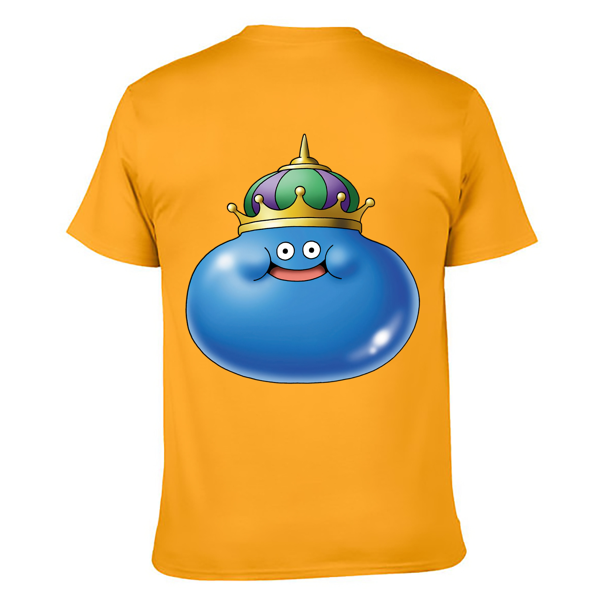 （画像用） ドラゴンクエスト Doragon Kuesuto Dragon Quest 綿100％ メンズ半袖Tシャツ（バックプリント） 通気性