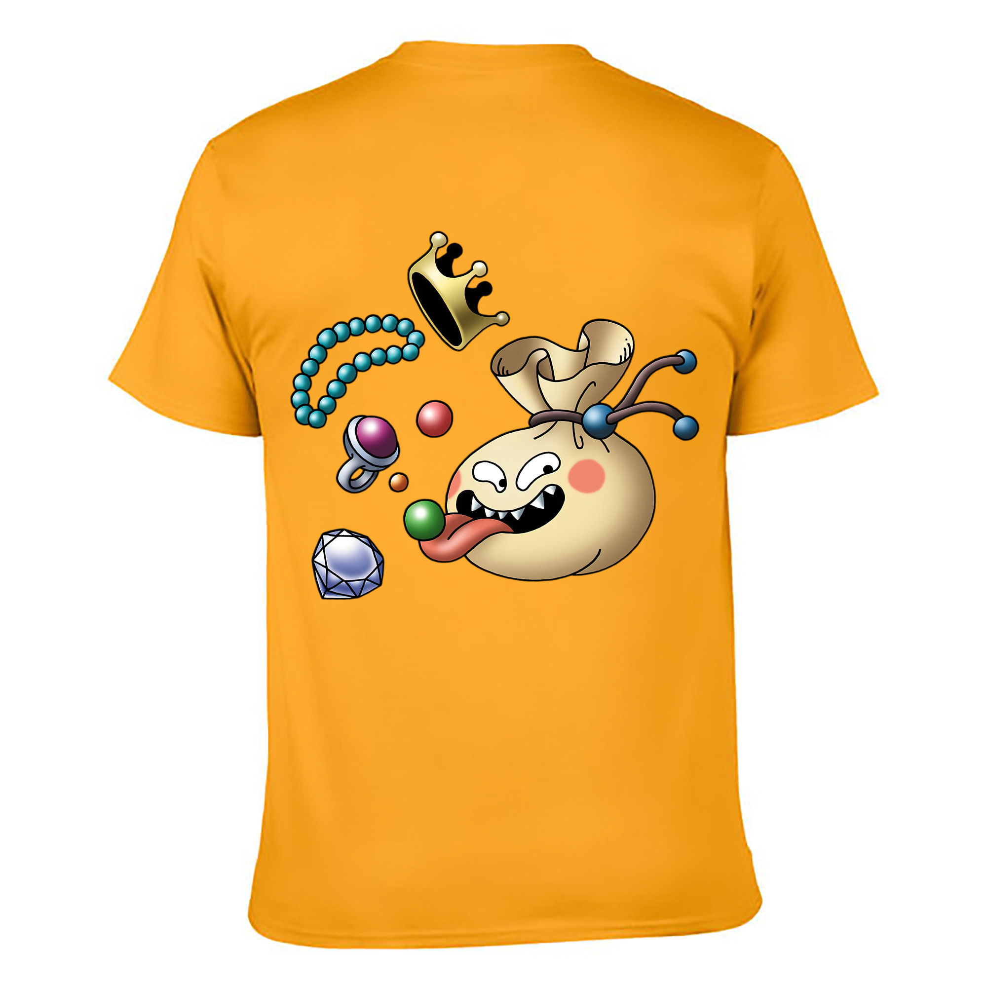 （画像用） ドラゴンクエスト Doragon Kuesuto Dragon Quest 綿100％ メンズ半袖Tシャツ（バックプリント） 通気性