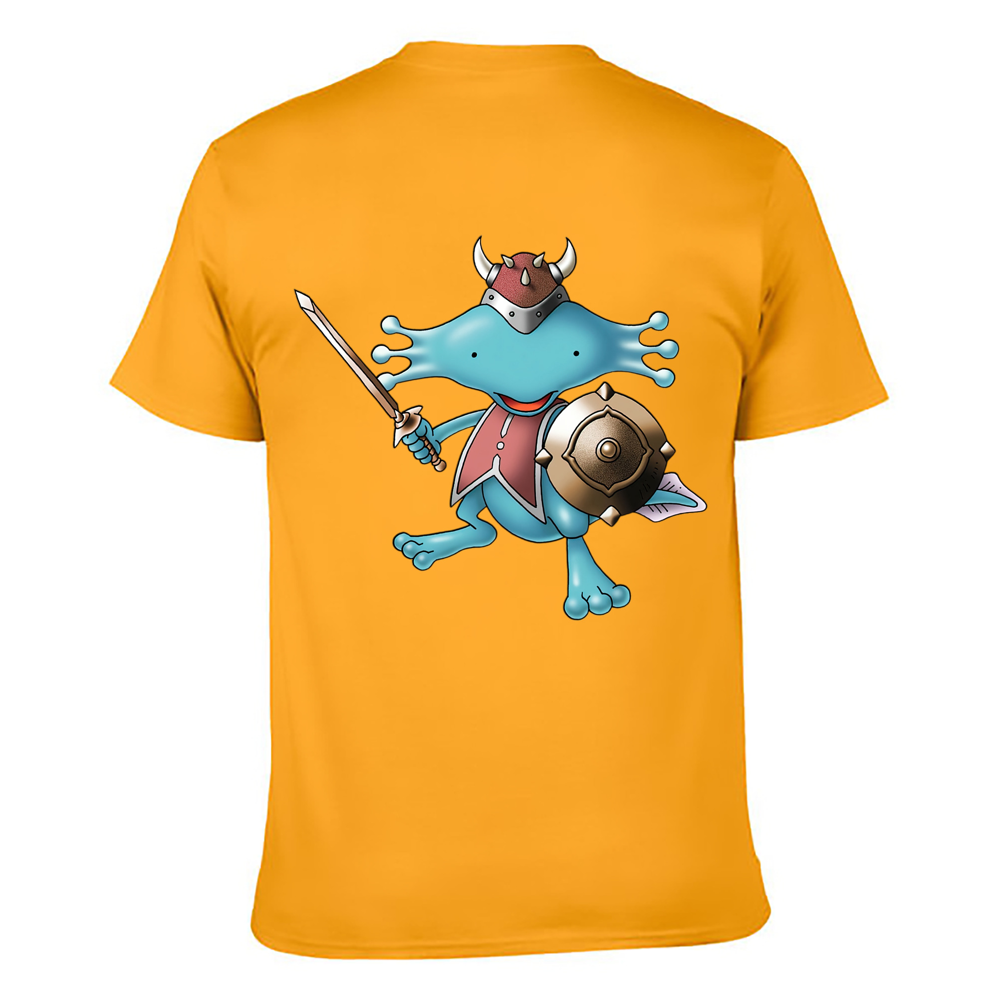 （画像用） ドラゴンクエスト Doragon Kuesuto Dragon Quest 綿100％ メンズ半袖Tシャツ（バックプリント） 通気性