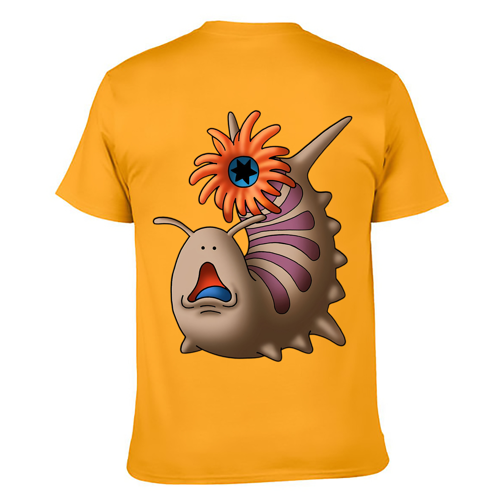 （画像用） ドラゴンクエスト Doragon Kuesuto Dragon Quest 綿100％ メンズ半袖Tシャツ（バックプリント） 通気性