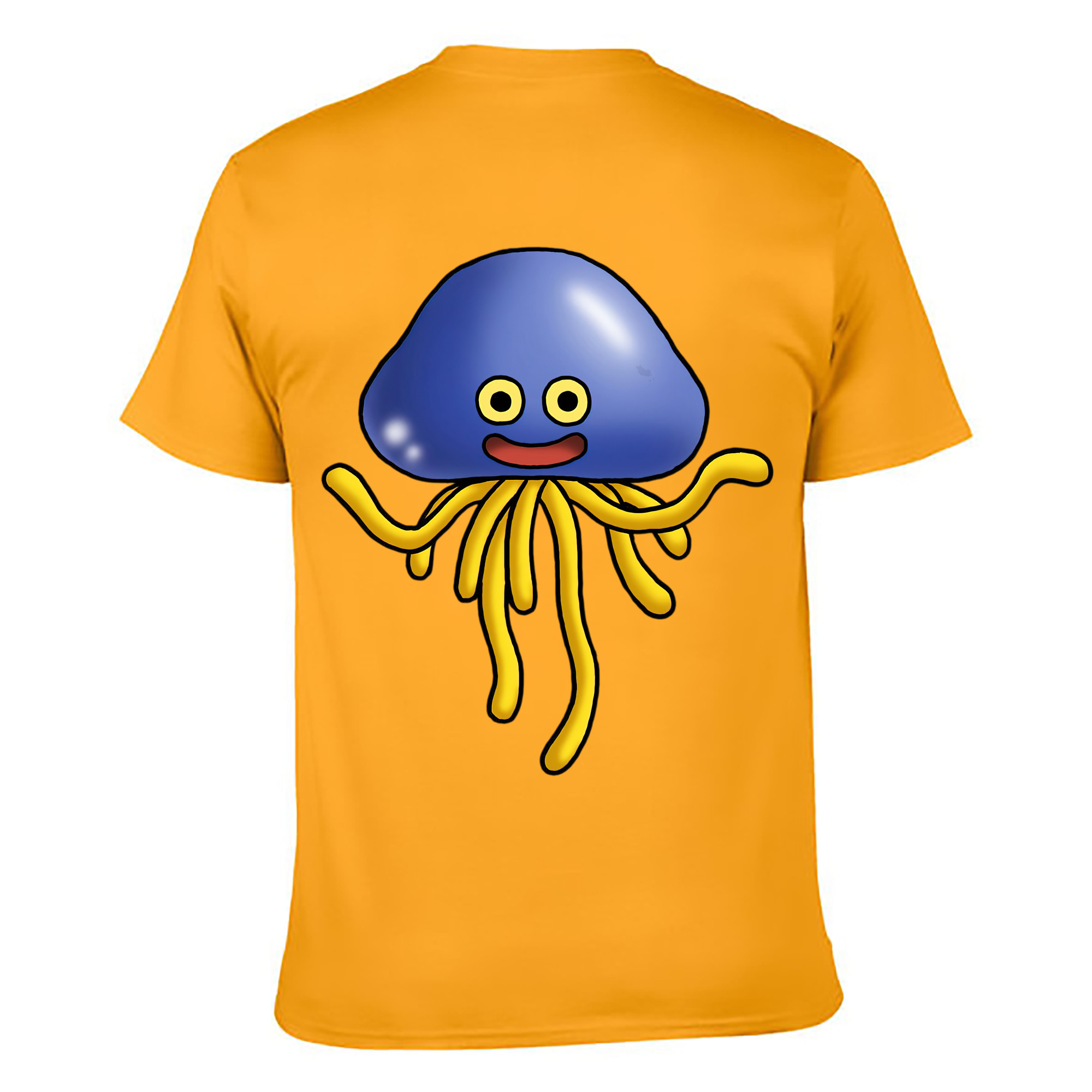 （画像用） ドラゴンクエスト Doragon Kuesuto Dragon Quest 綿100％ メンズ半袖Tシャツ（バックプリント） 通気性
