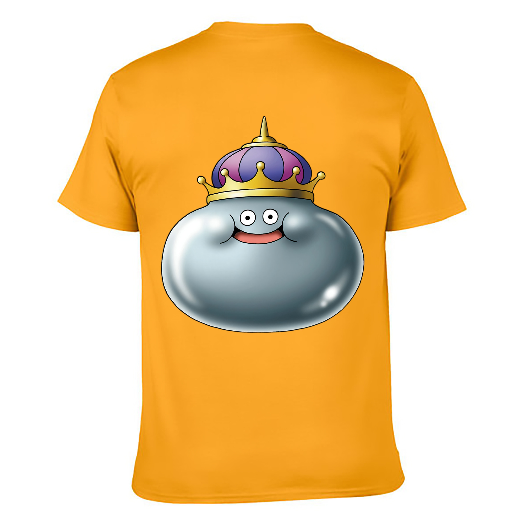 （画像用） ドラゴンクエスト Doragon Kuesuto Dragon Quest 綿100％ メンズ半袖Tシャツ（バックプリント） 通気性