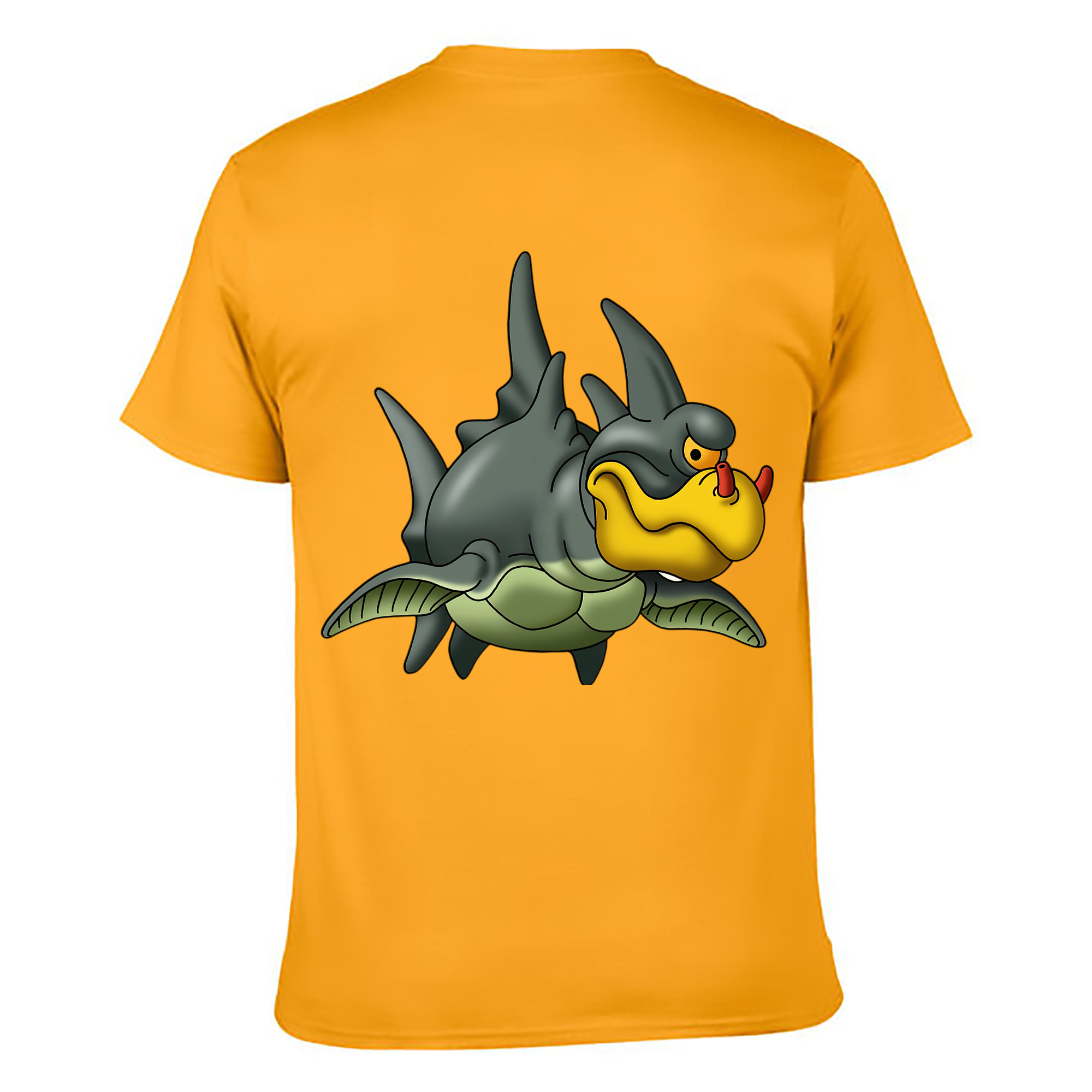 （画像用） ドラゴンクエスト Doragon Kuesuto Dragon Quest 綿100％ メンズ半袖Tシャツ（バックプリント） 通気性