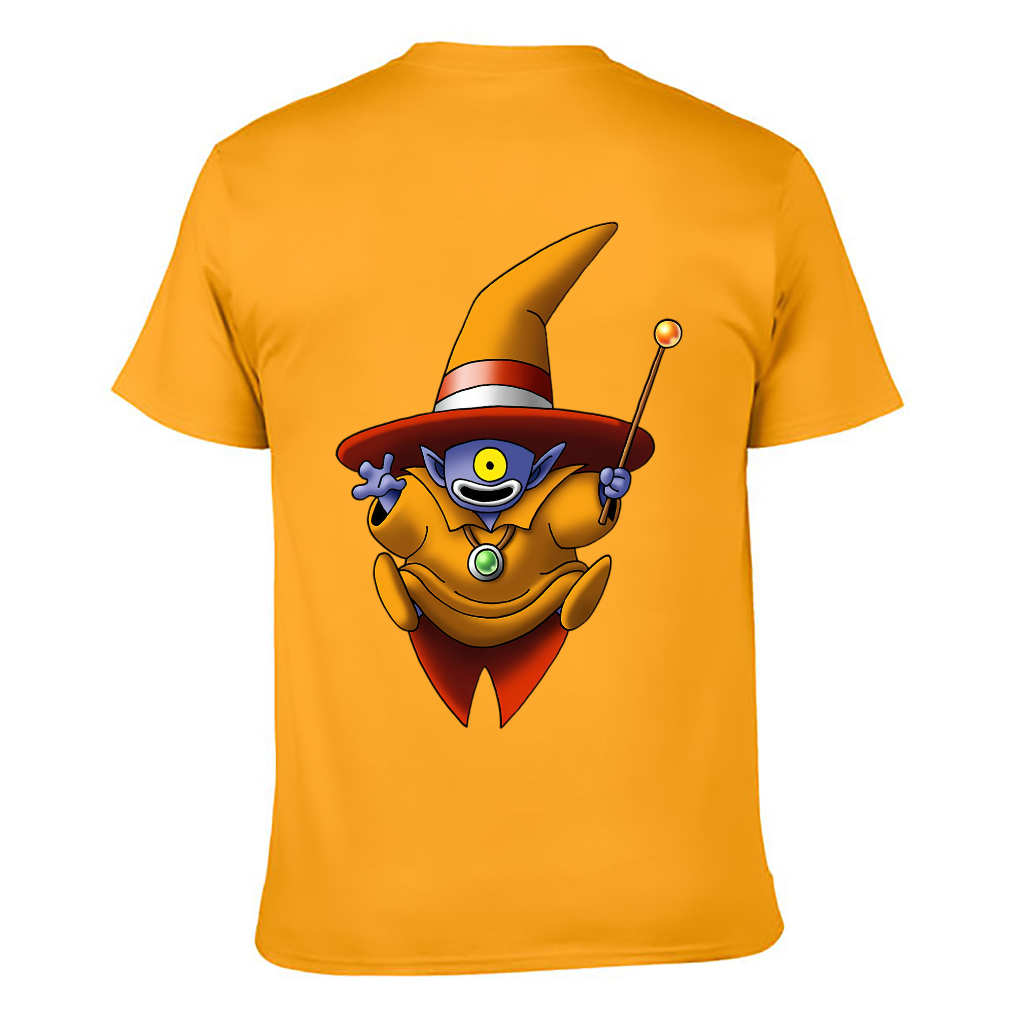 （画像用） ドラゴンクエスト Doragon Kuesuto Dragon Quest 綿100％ メンズ半袖Tシャツ（バックプリント） 通気性