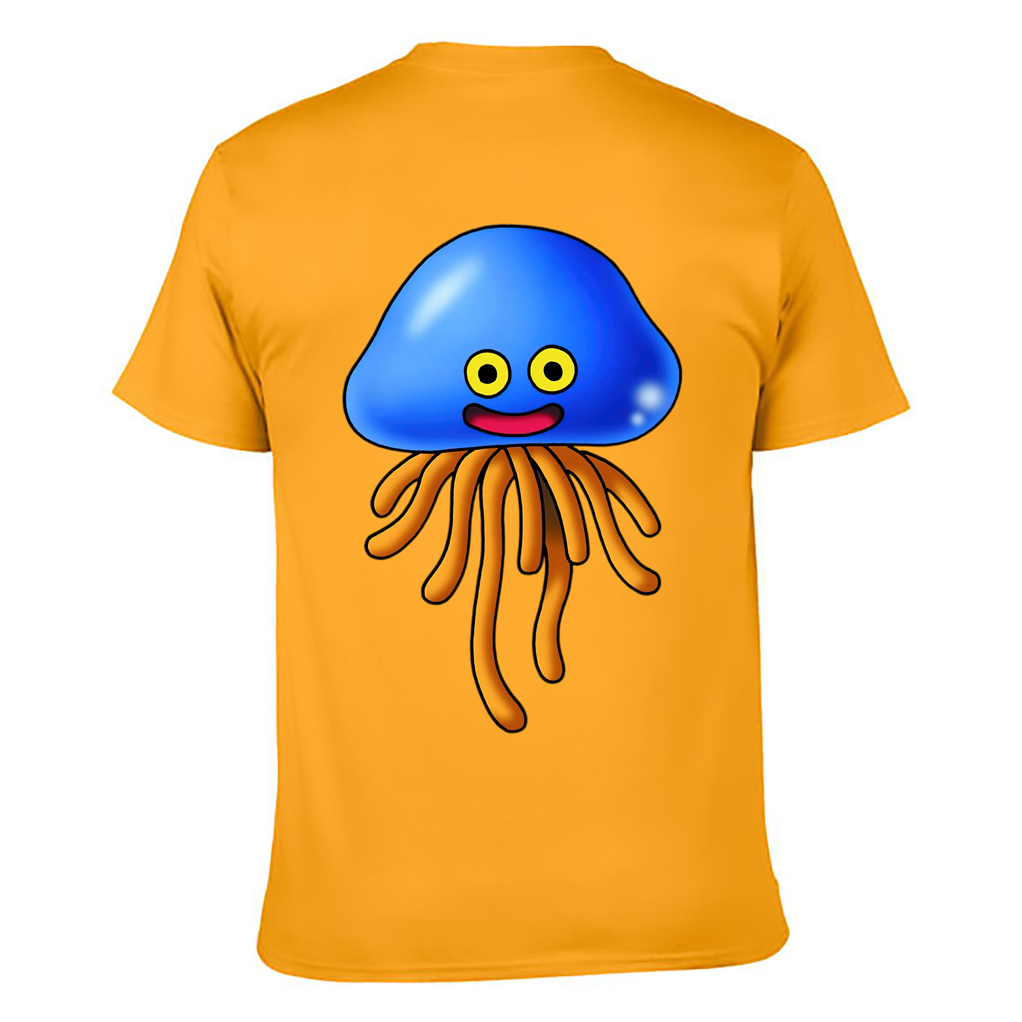 （画像用） ドラゴンクエスト Doragon Kuesuto Dragon Quest 綿100％ メンズ半袖Tシャツ（バックプリント） 通気性
