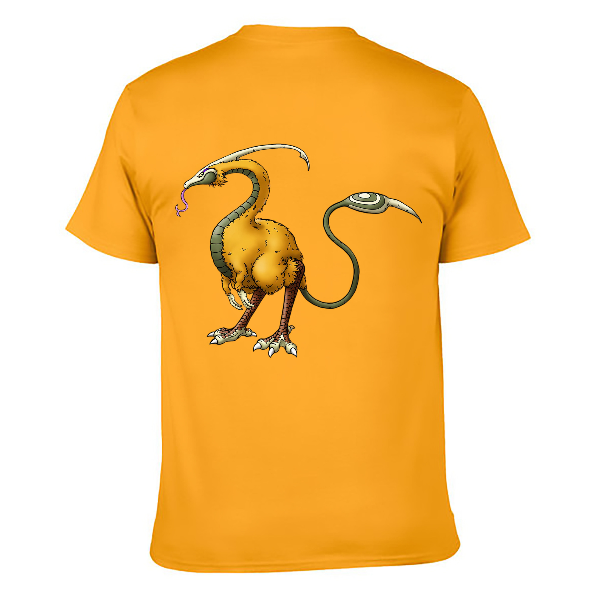 （画像用） ドラゴンクエスト Doragon Kuesuto Dragon Quest 綿100％ メンズ半袖Tシャツ（バックプリント） 通気性