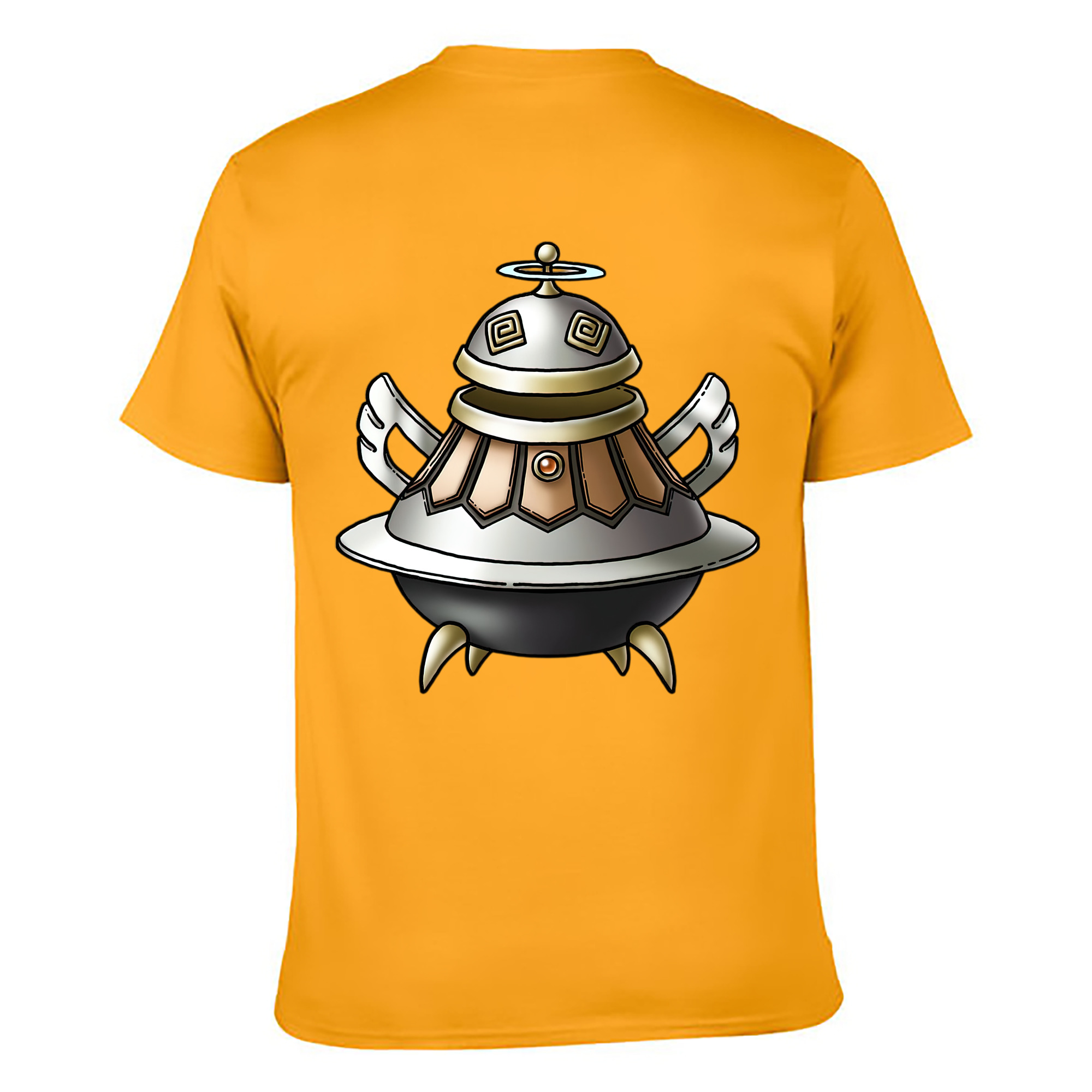 （画像用） ドラゴンクエスト Doragon Kuesuto Dragon Quest 綿100％ メンズ半袖Tシャツ（バックプリント） 通気性