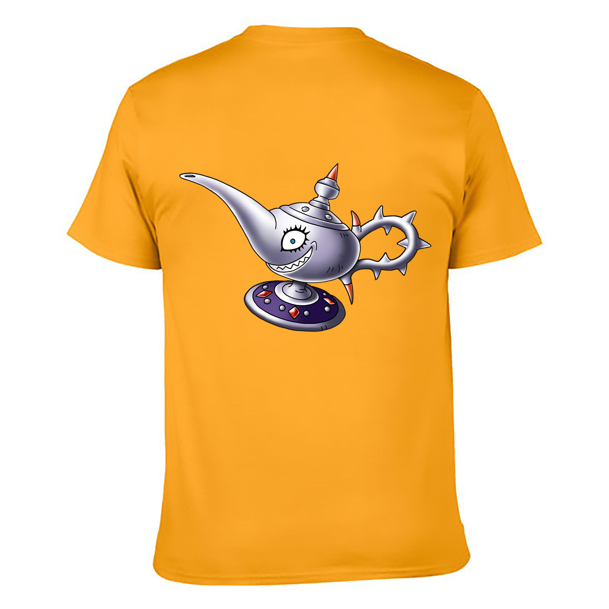 （画像用） ドラゴンクエスト Doragon Kuesuto Dragon Quest 綿100％ メンズ半袖Tシャツ（バックプリント） 通気性