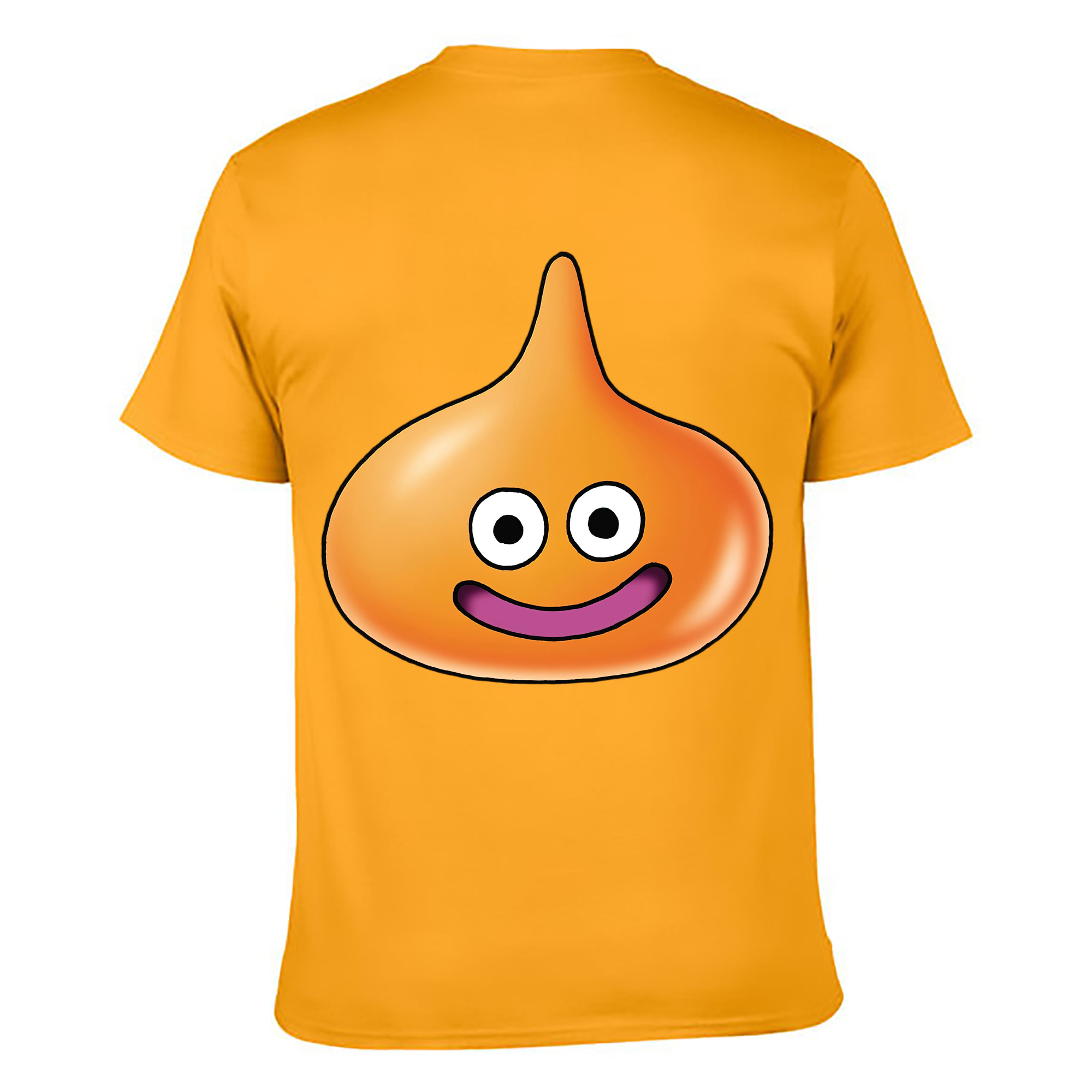（画像用） ドラゴンクエスト Doragon Kuesuto Dragon Quest 綿100％ メンズ半袖Tシャツ（バックプリント） 通気性