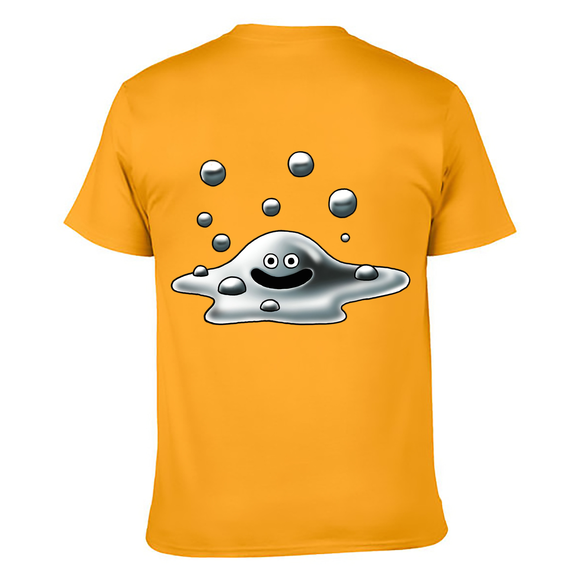 （画像用） ドラゴンクエスト Doragon Kuesuto Dragon Quest 綿100％ メンズ半袖Tシャツ（バックプリント） 通気性