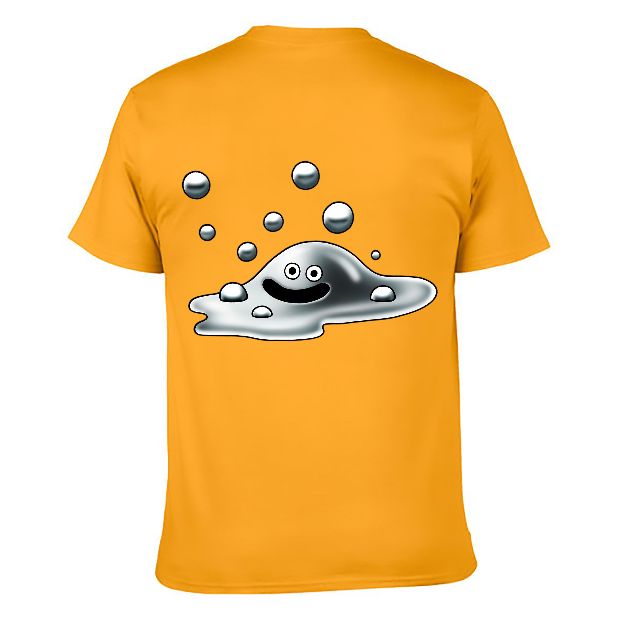 （画像用） ドラゴンクエスト Doragon Kuesuto Dragon Quest 綿100％ メンズ半袖Tシャツ（バックプリント） 通気性