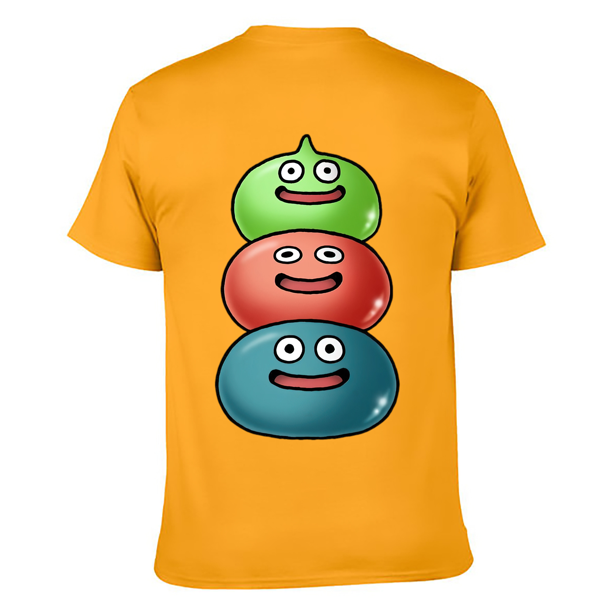 （画像用） ドラゴンクエスト Doragon Kuesuto Dragon Quest 綿100％ メンズ半袖Tシャツ（バックプリント） 通気性