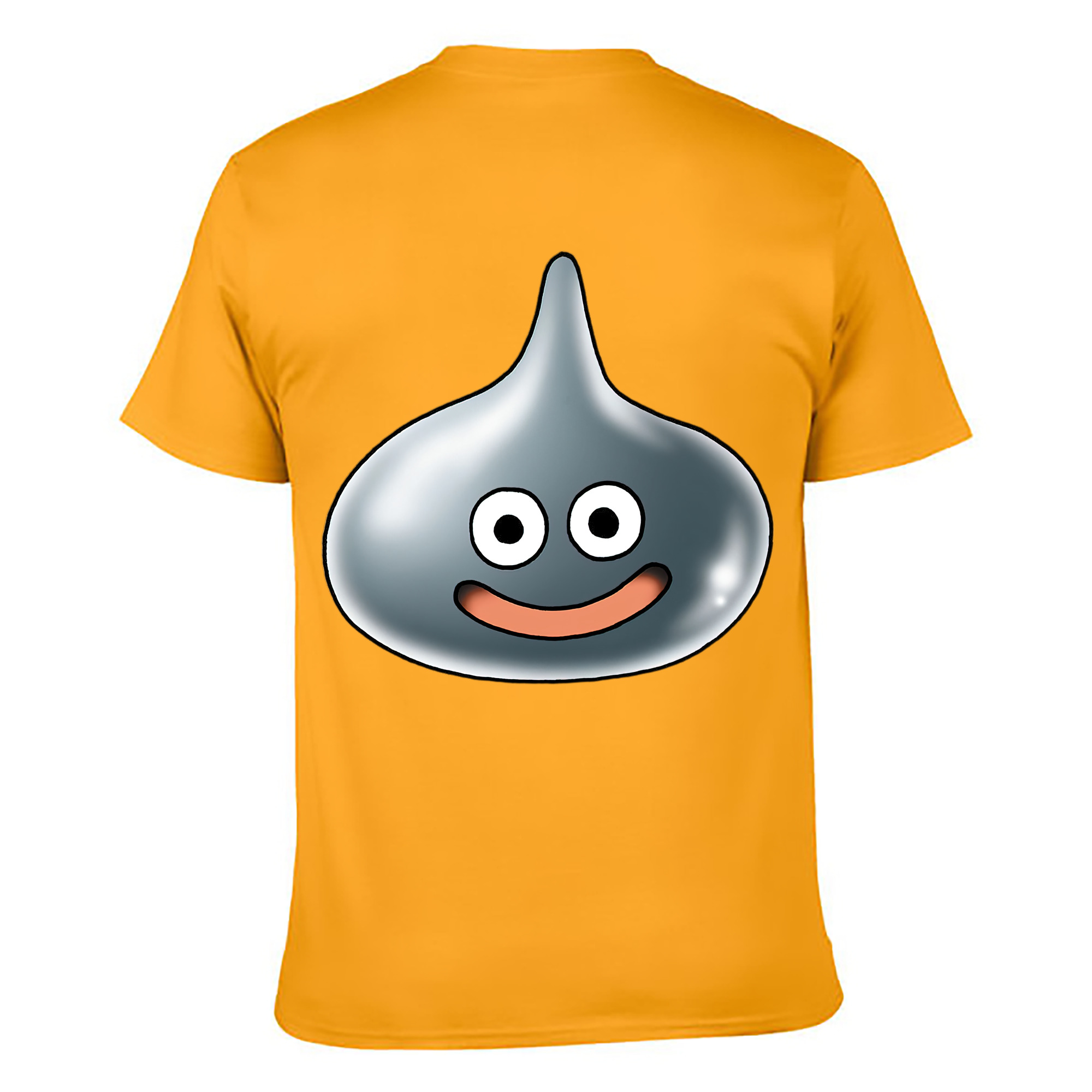 （画像用） ドラゴンクエスト Doragon Kuesuto Dragon Quest 綿100％ メンズ半袖Tシャツ（バックプリント） 通気性