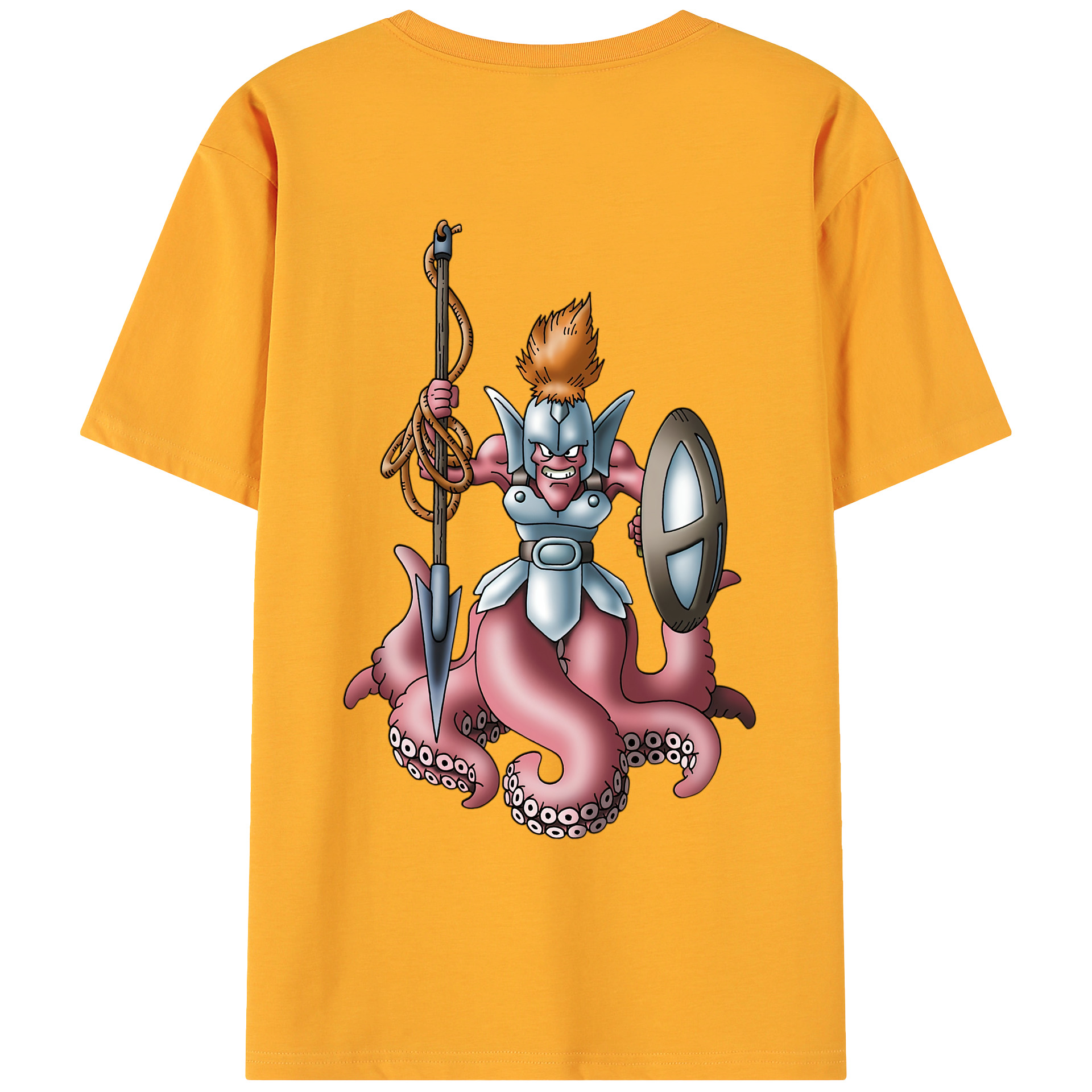 （画像用） ドラゴンクエスト Doragon Kuesuto Dragon Quest 綿100％ メンズ半袖Tシャツ（バックプリント） 通気性