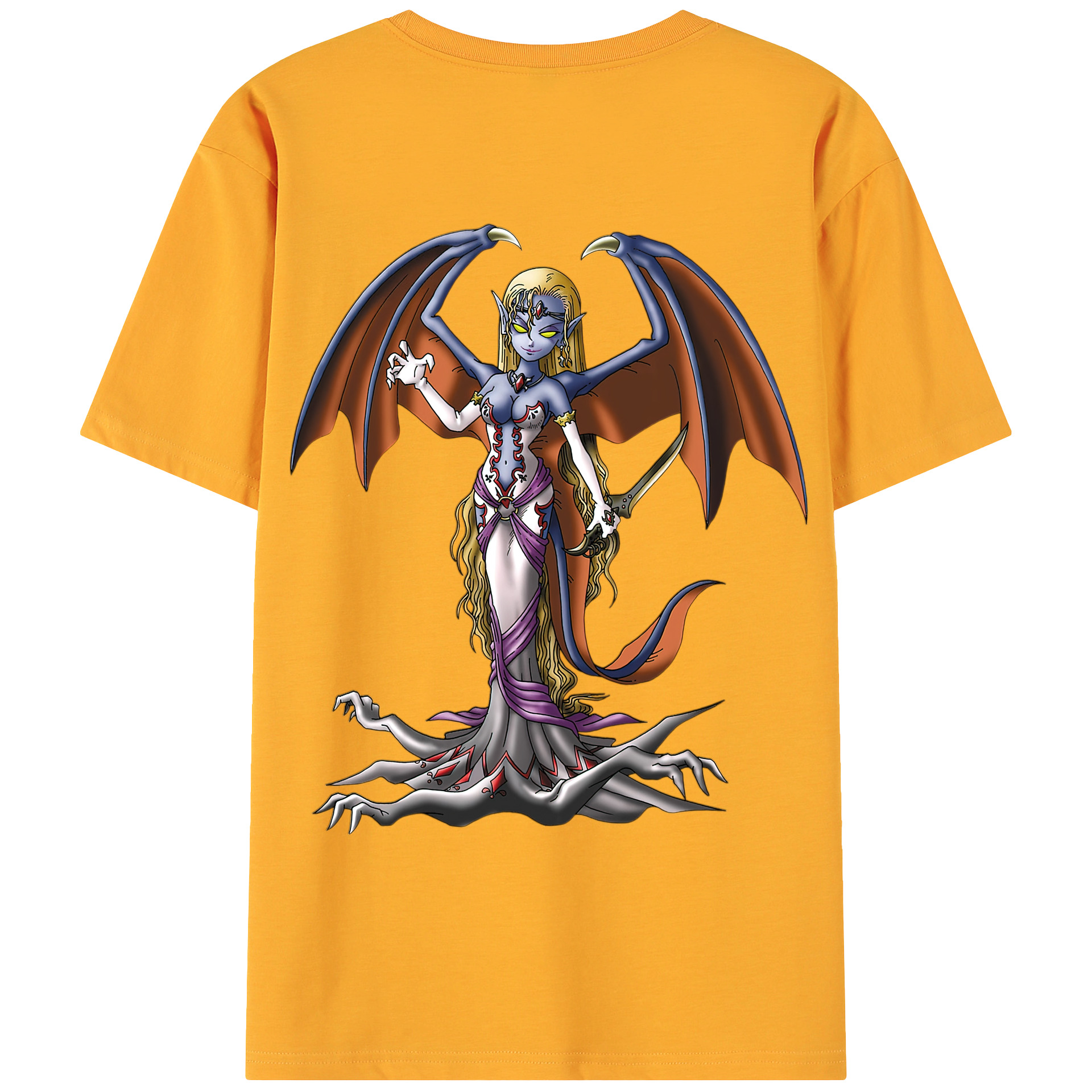 （画像用） ドラゴンクエスト Doragon Kuesuto Dragon Quest 綿100％ メンズ半袖Tシャツ（バックプリント） 通気性