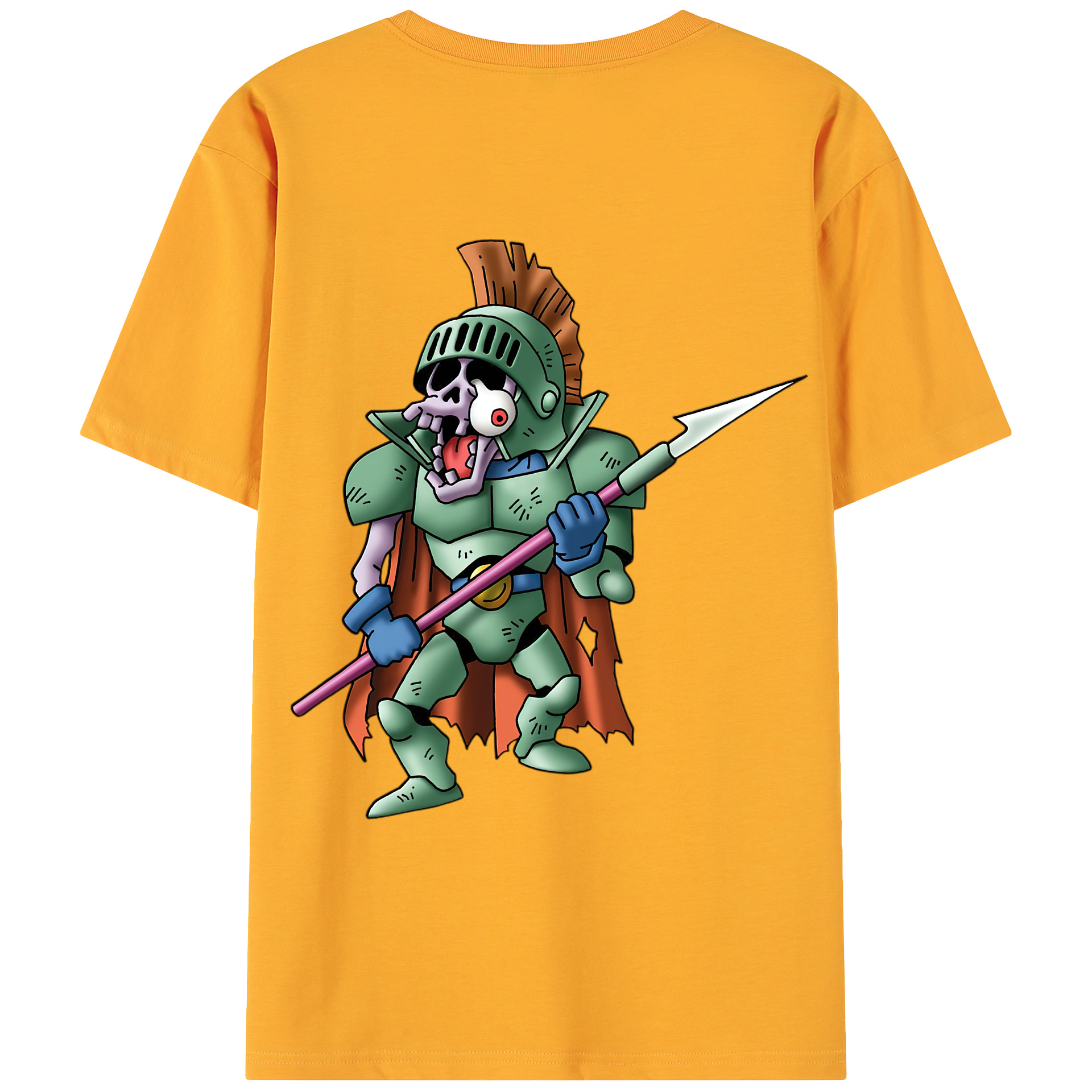 （画像用） ドラゴンクエスト Doragon Kuesuto Dragon Quest 綿100％ メンズ半袖Tシャツ（バックプリント） 通気性