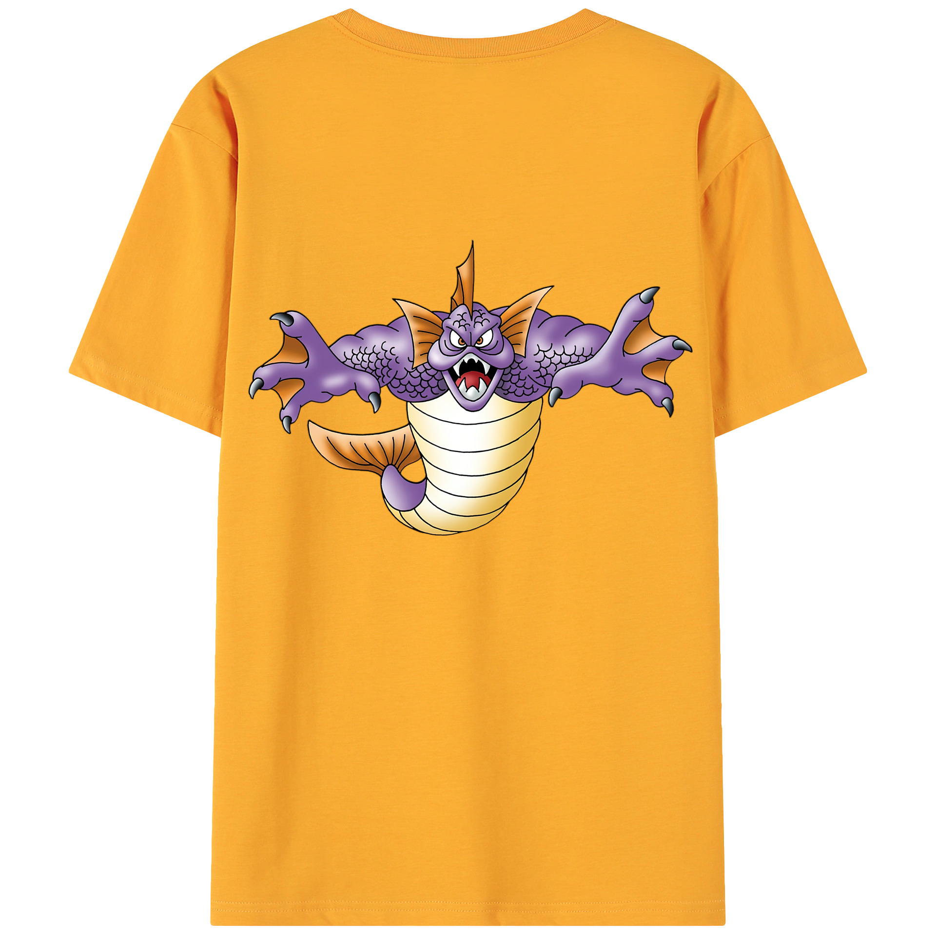 （画像用） ドラゴンクエスト Doragon Kuesuto Dragon Quest 綿100％ メンズ半袖Tシャツ（バックプリント） 通気性
