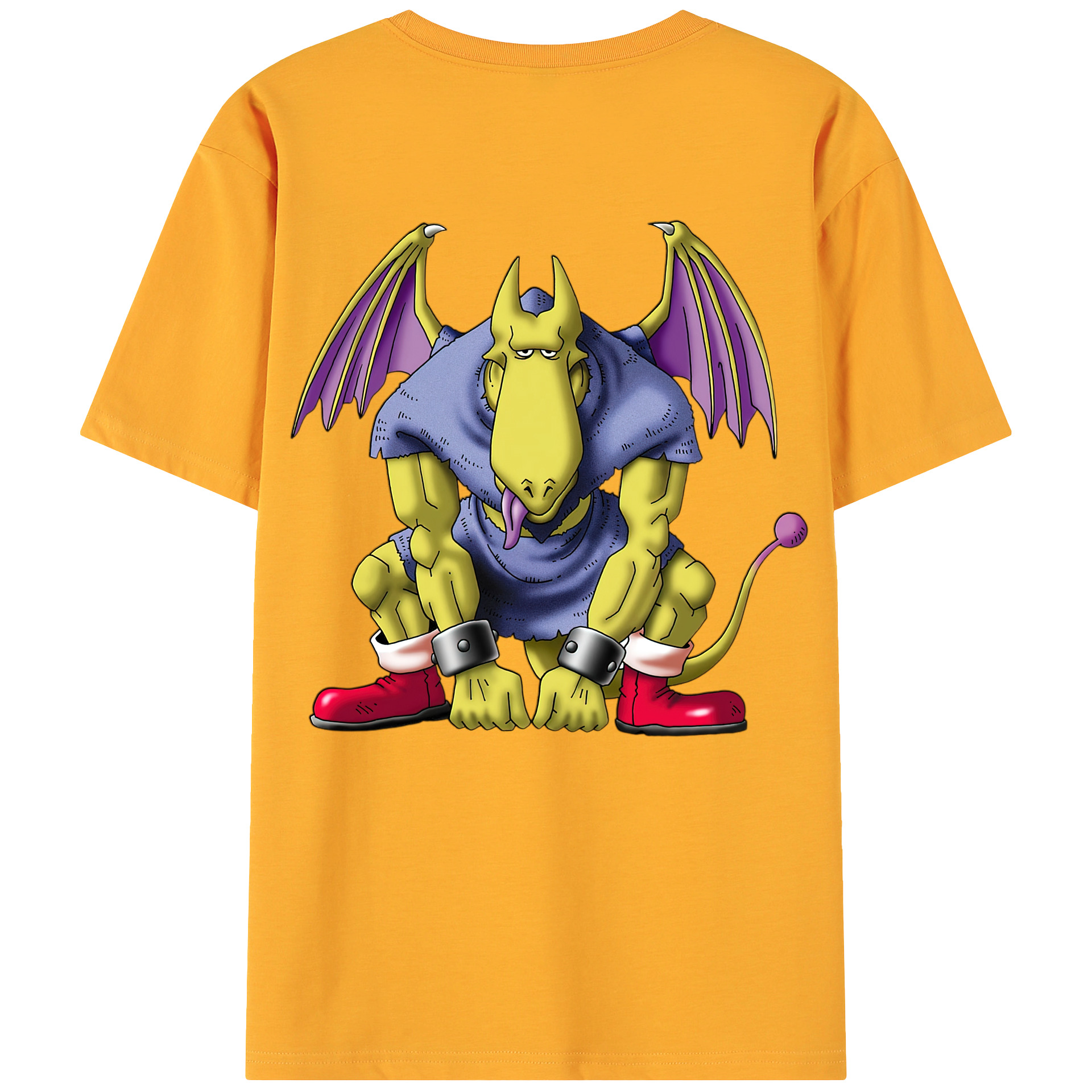 （画像用） ドラゴンクエスト Doragon Kuesuto Dragon Quest 綿100％ メンズ半袖Tシャツ（バックプリント） 通気性
