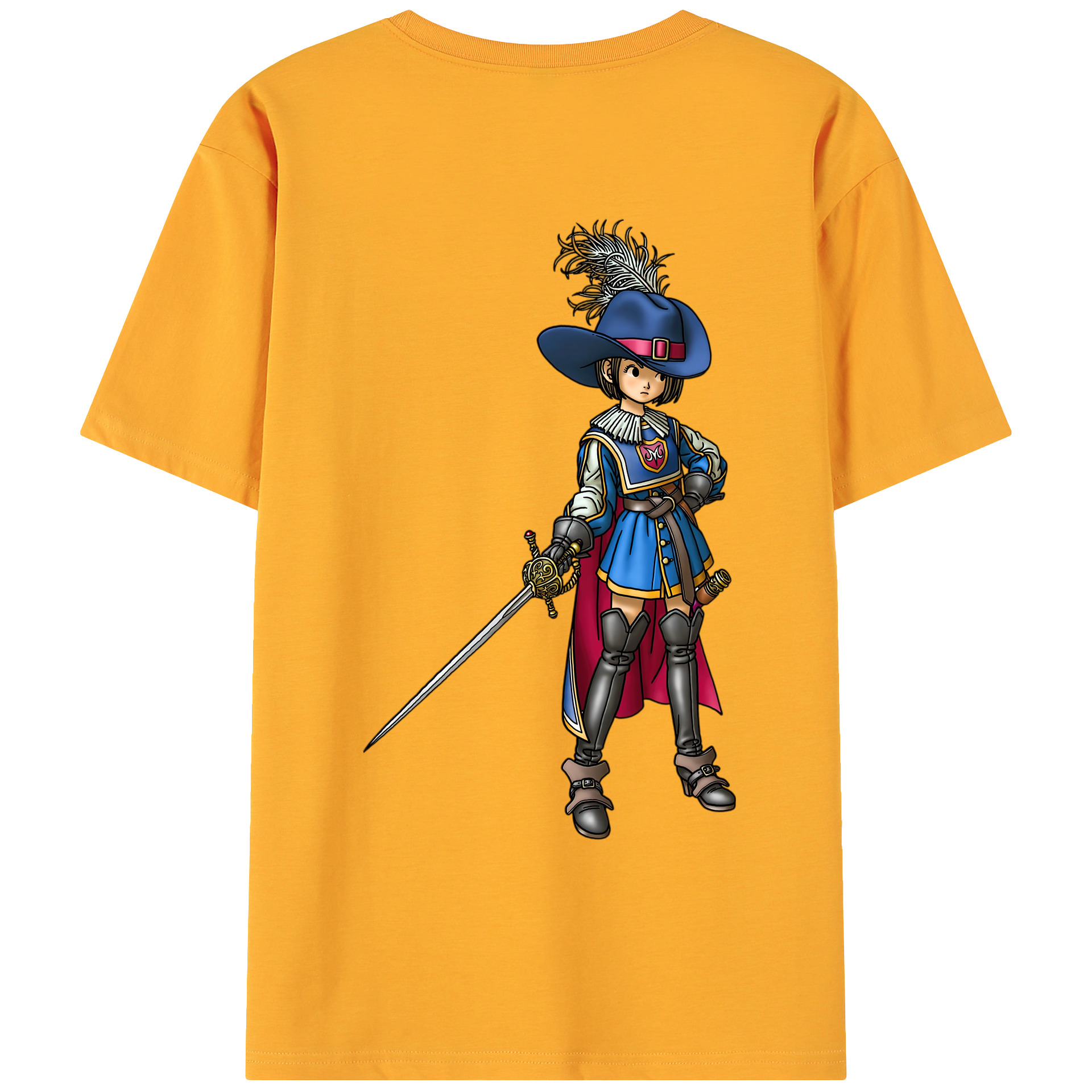（画像用） ドラゴンクエスト Doragon Kuesuto Dragon Quest 綿100％ メンズ半袖Tシャツ（バックプリント） 通気性