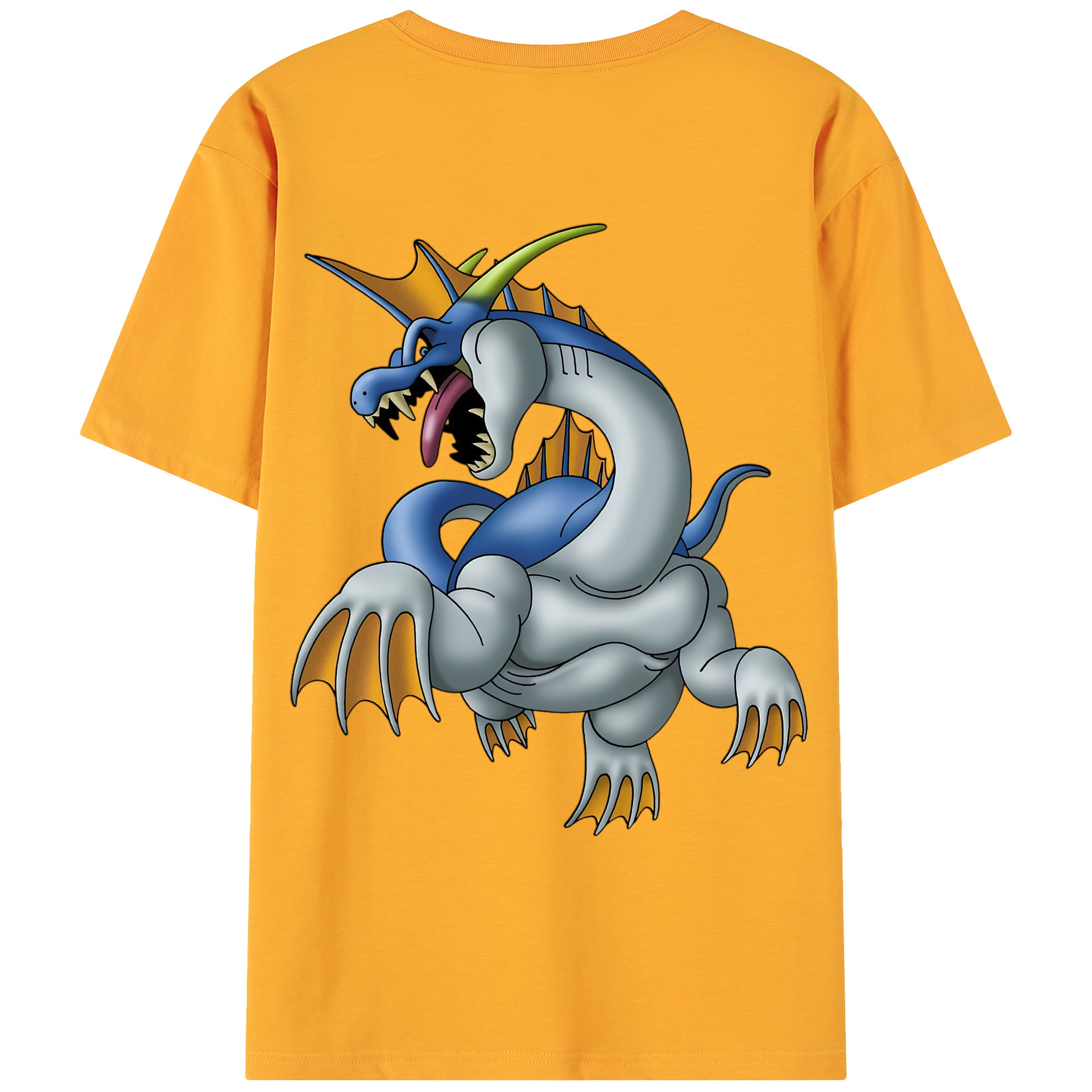 （画像用） ドラゴンクエスト Doragon Kuesuto Dragon Quest 綿100％ メンズ半袖Tシャツ（バックプリント） 通気性