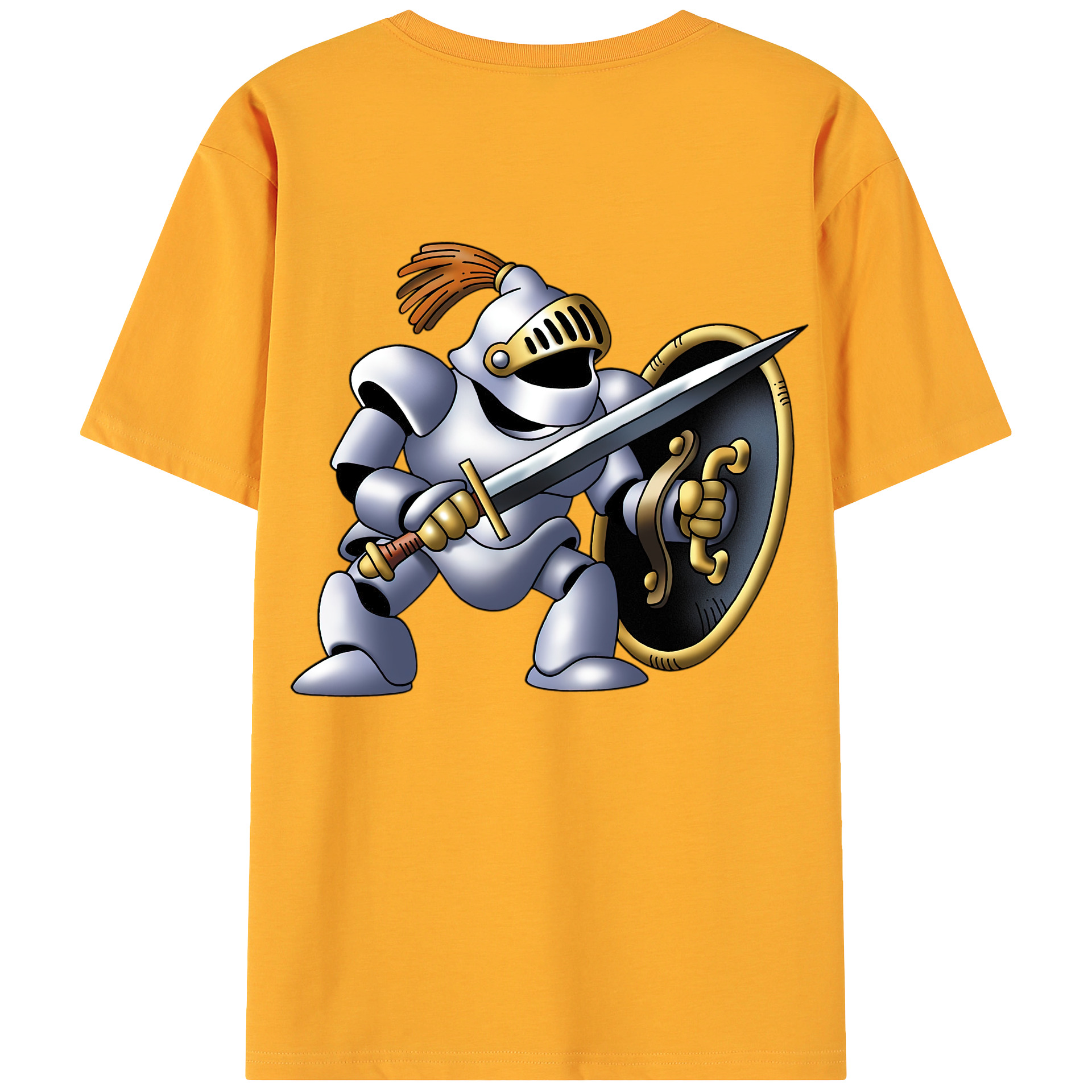 （画像用） ドラゴンクエスト Doragon Kuesuto Dragon Quest 綿100％ メンズ半袖Tシャツ（バックプリント） 通気性