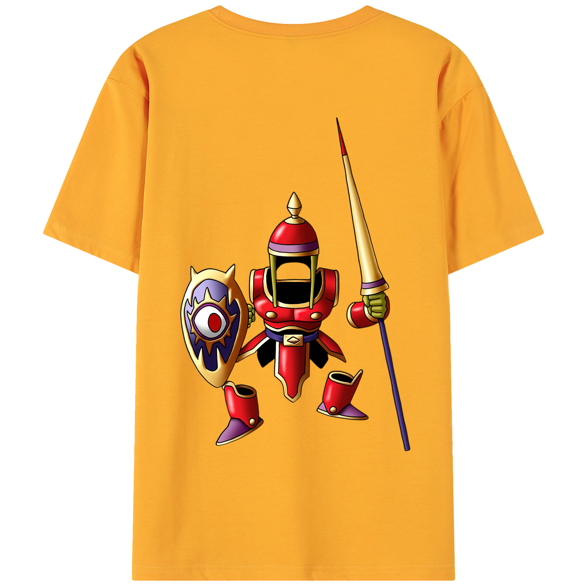 （画像用） ドラゴンクエスト Doragon Kuesuto Dragon Quest 綿100％ メンズ半袖Tシャツ（バックプリント） 通気性
