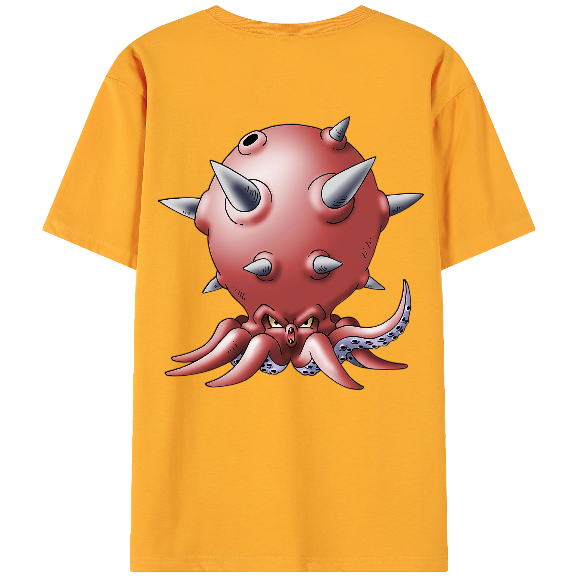 （画像用） ドラゴンクエスト Doragon Kuesuto Dragon Quest 綿100％ メンズ半袖Tシャツ（バックプリント） 通気性