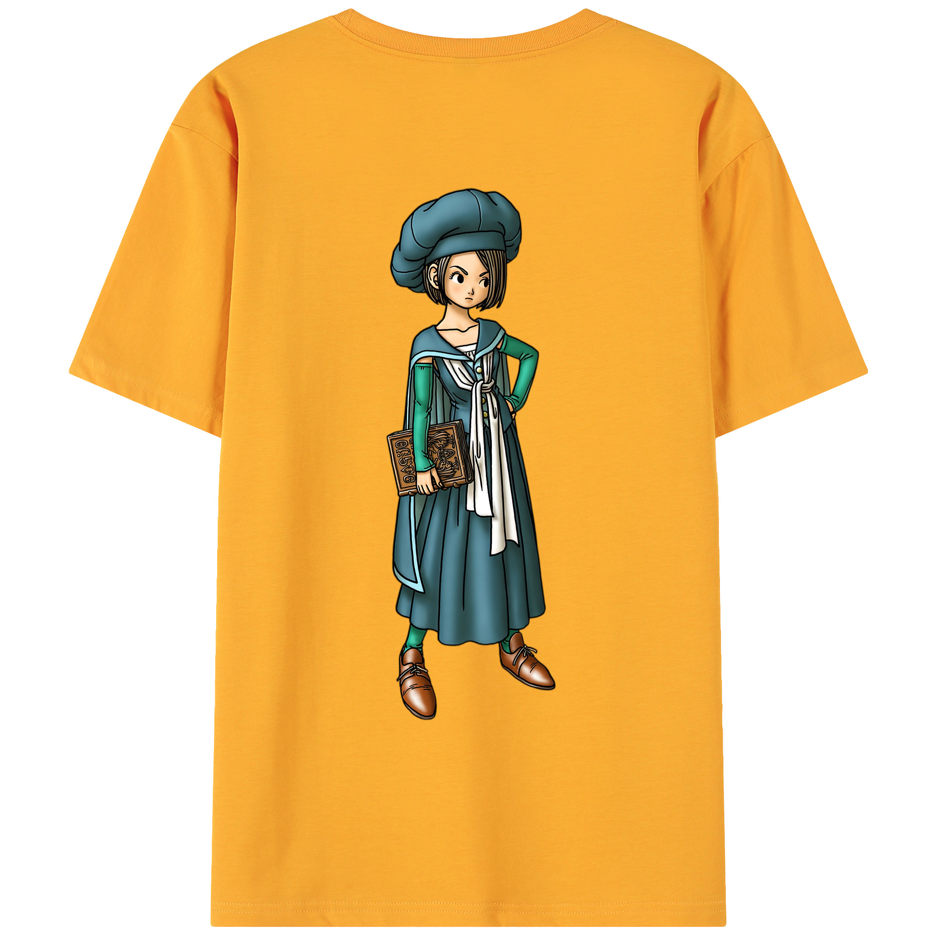 （画像用） ドラゴンクエスト Doragon Kuesuto Dragon Quest 綿100％ メンズ半袖Tシャツ（バックプリント） 通気性