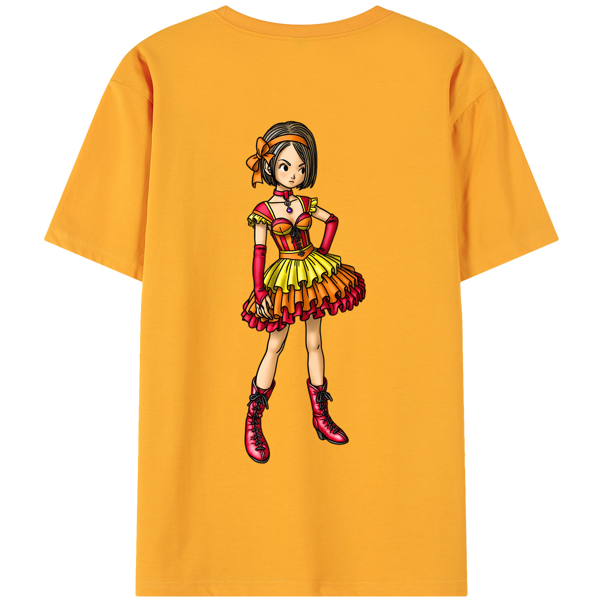 （画像用） ドラゴンクエスト Doragon Kuesuto Dragon Quest 綿100％ メンズ半袖Tシャツ（バックプリント） 通気性