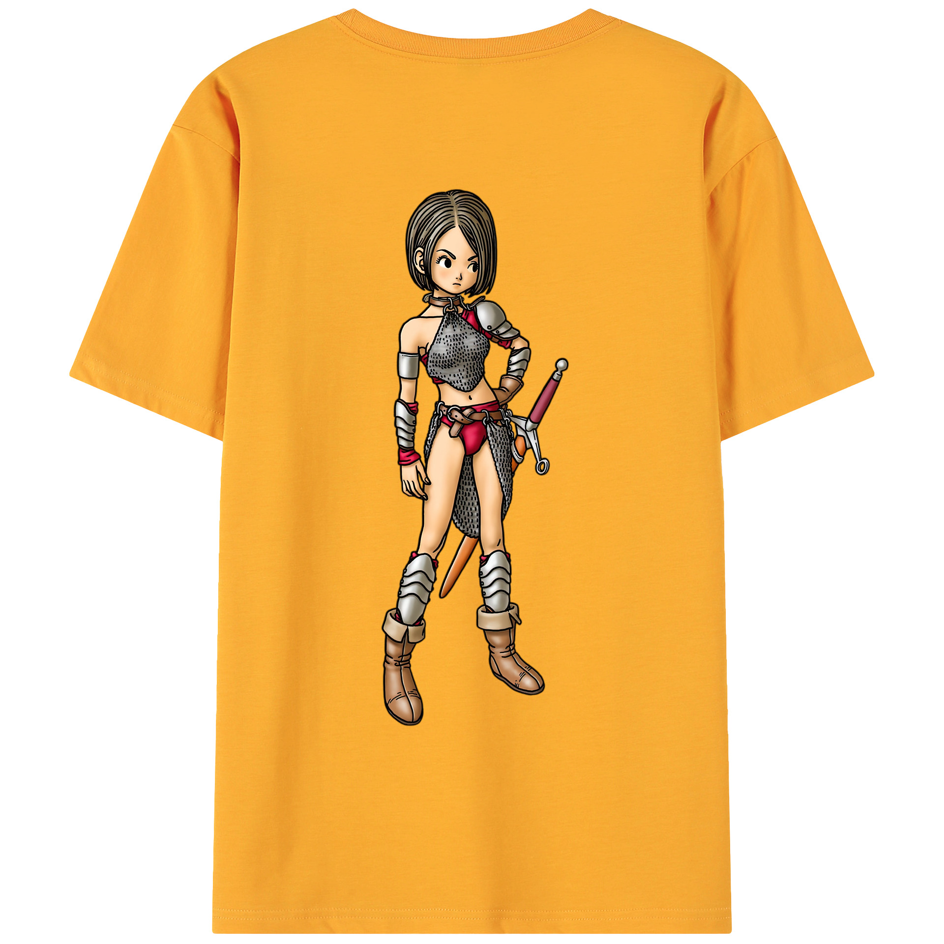 （画像用） ドラゴンクエスト Doragon Kuesuto Dragon Quest 綿100％ メンズ半袖Tシャツ（バックプリント） 通気性