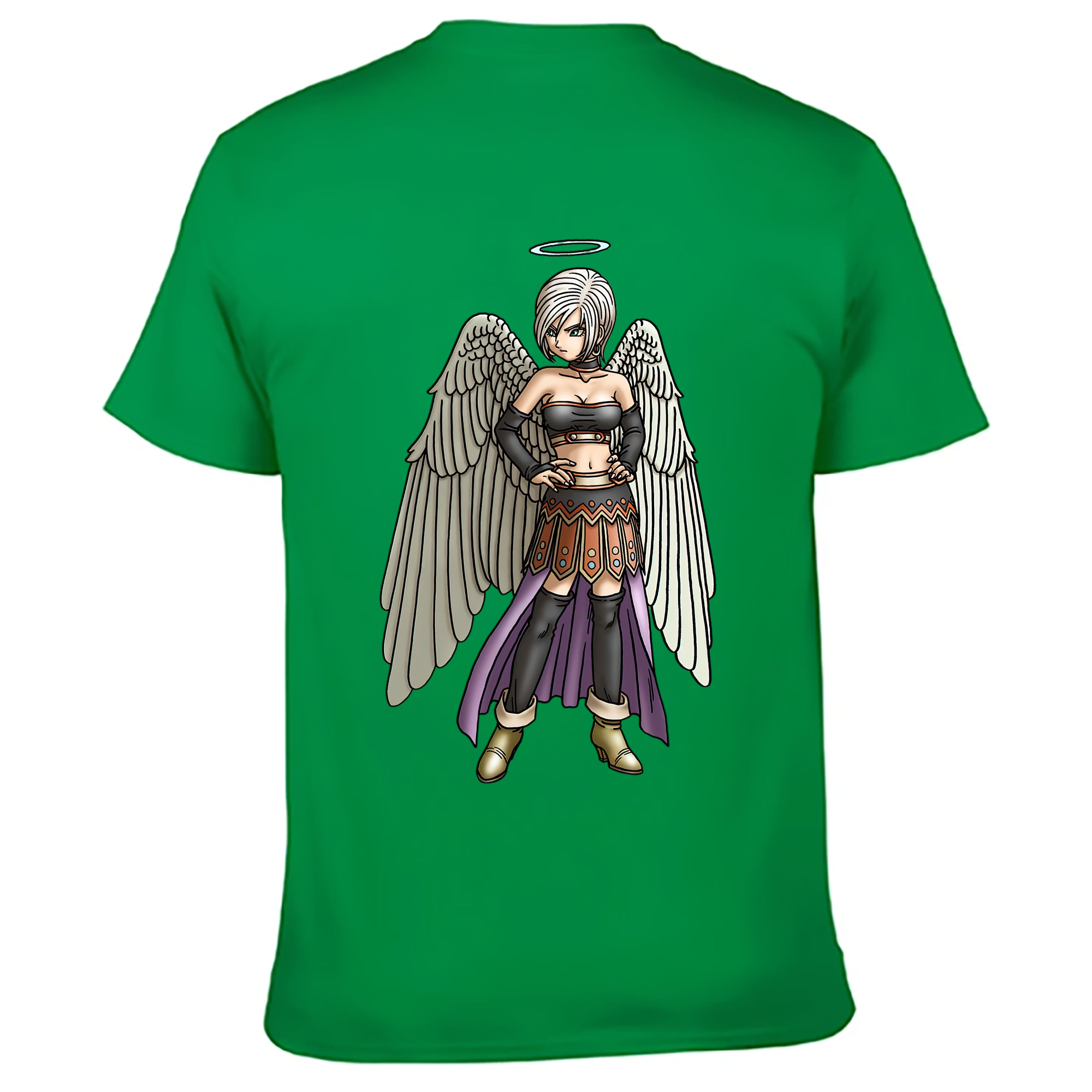 （画像用） ドラゴンクエスト Doragon Kuesuto Dragon Quest 綿100％ メンズ半袖Tシャツ（バックプリント） 通気性